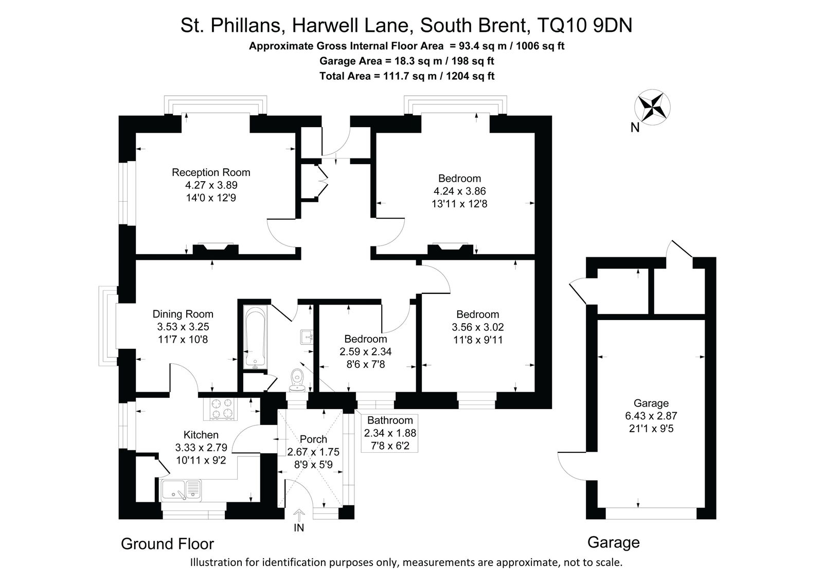 St Phillans, Harwell Lane, South Brent floorplan