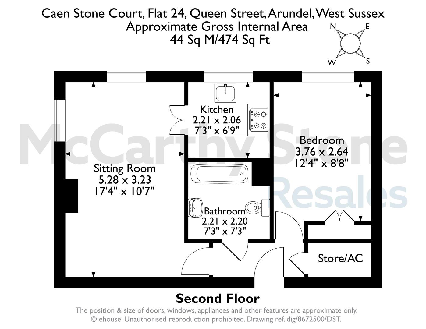 24 Caen Stone Court, Queen Street, Arundel floorplan