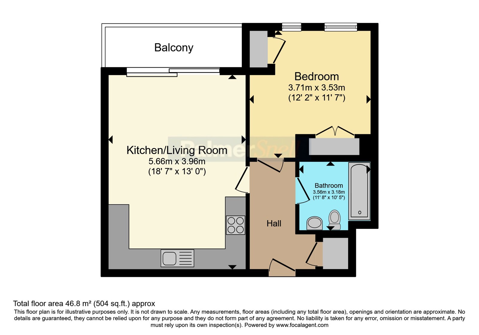 Flat 14, 17, Cranwell Road, Weston-super-Mare floorplan