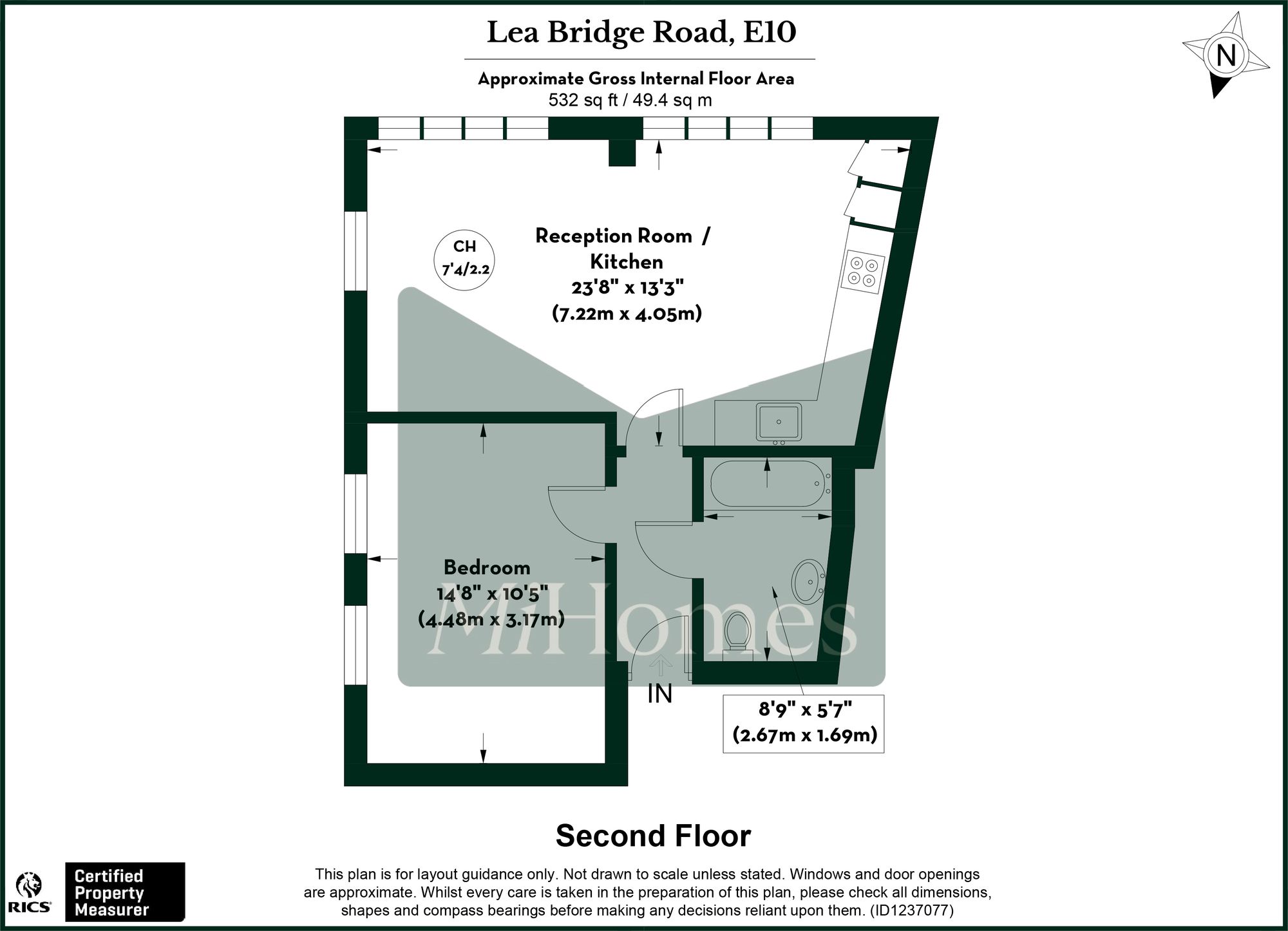 Flat 5, 495 Lea Bridge Road, London floorplan