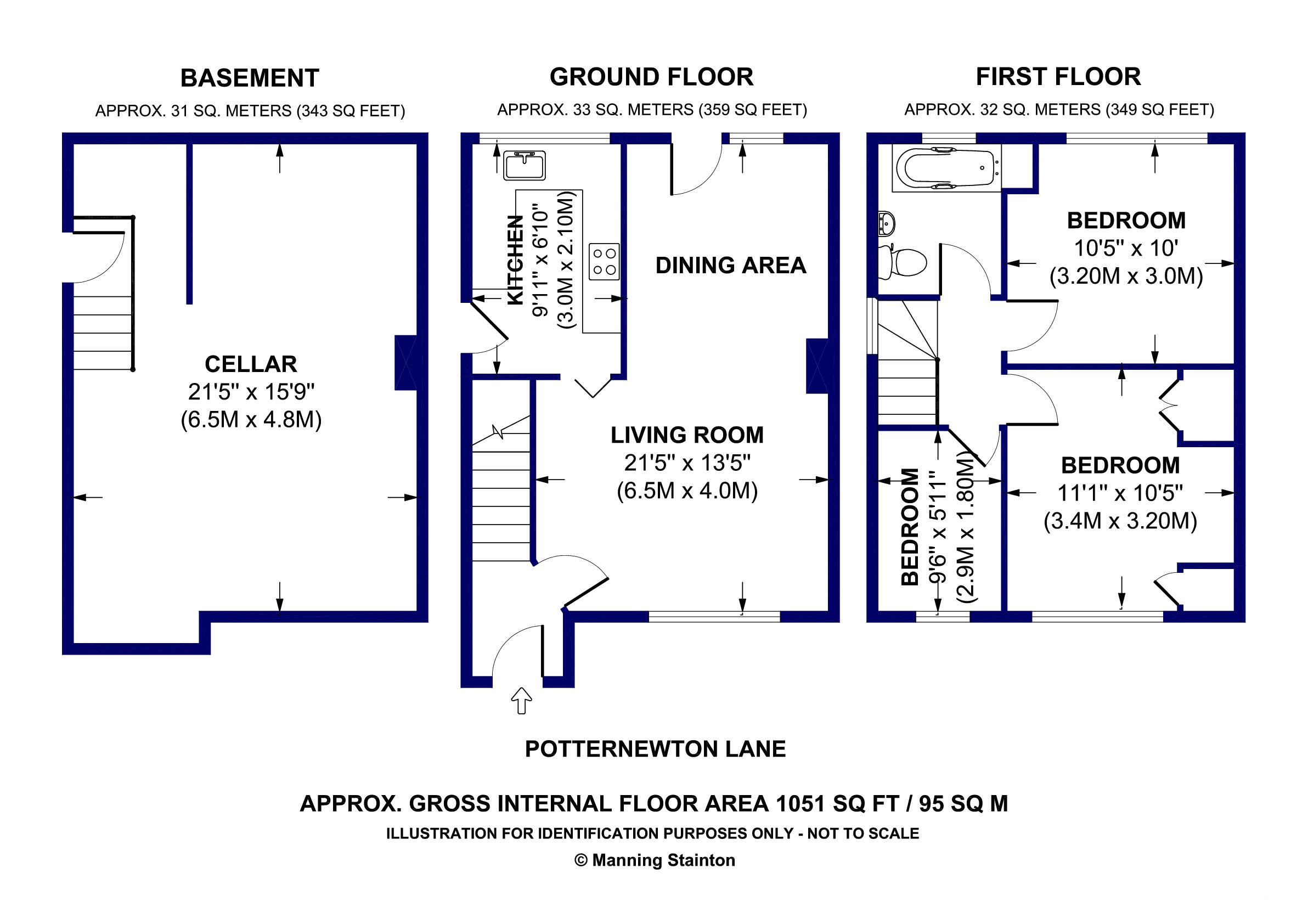 Potternewton Lane, Meanwood, Leeds LS7, 3 bedroom semidetached house for sale 64836923