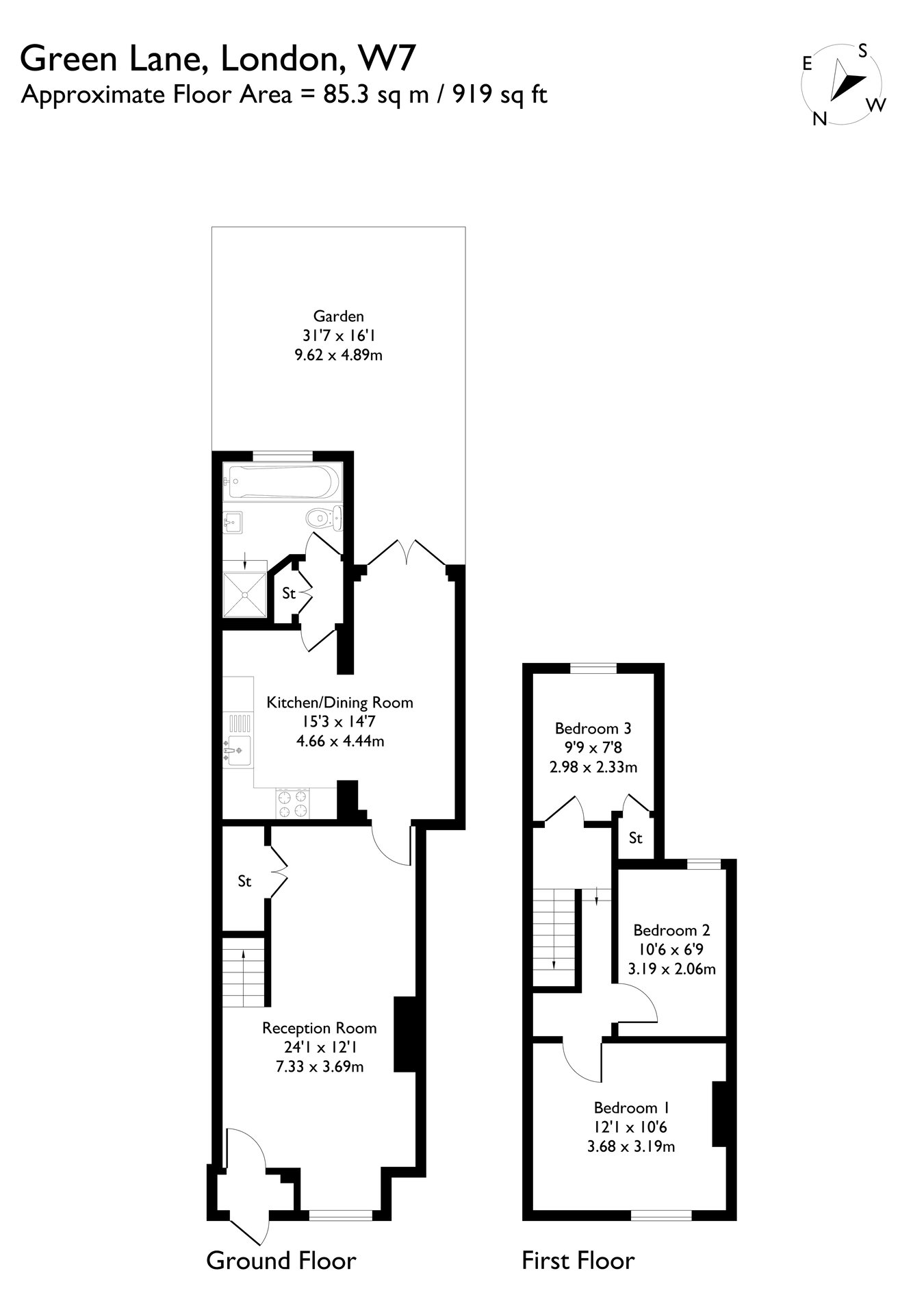 31, Green Lane, Hanwell floorplan