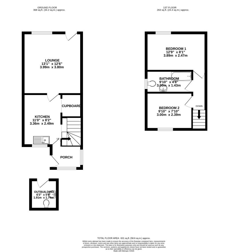 83 Carr Road Deepcar, Sheffield floorplan