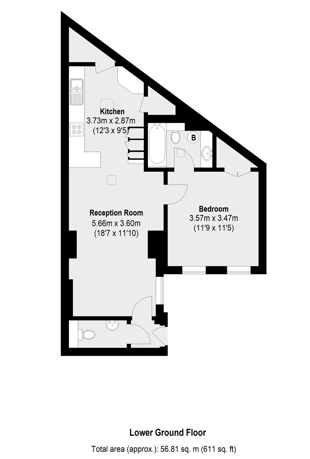 Lyall Street, London floorplan