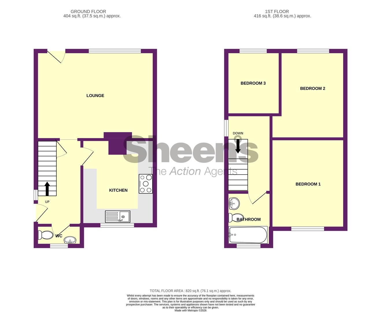 22, Ravensdale, Clacton-On-Sea floorplan