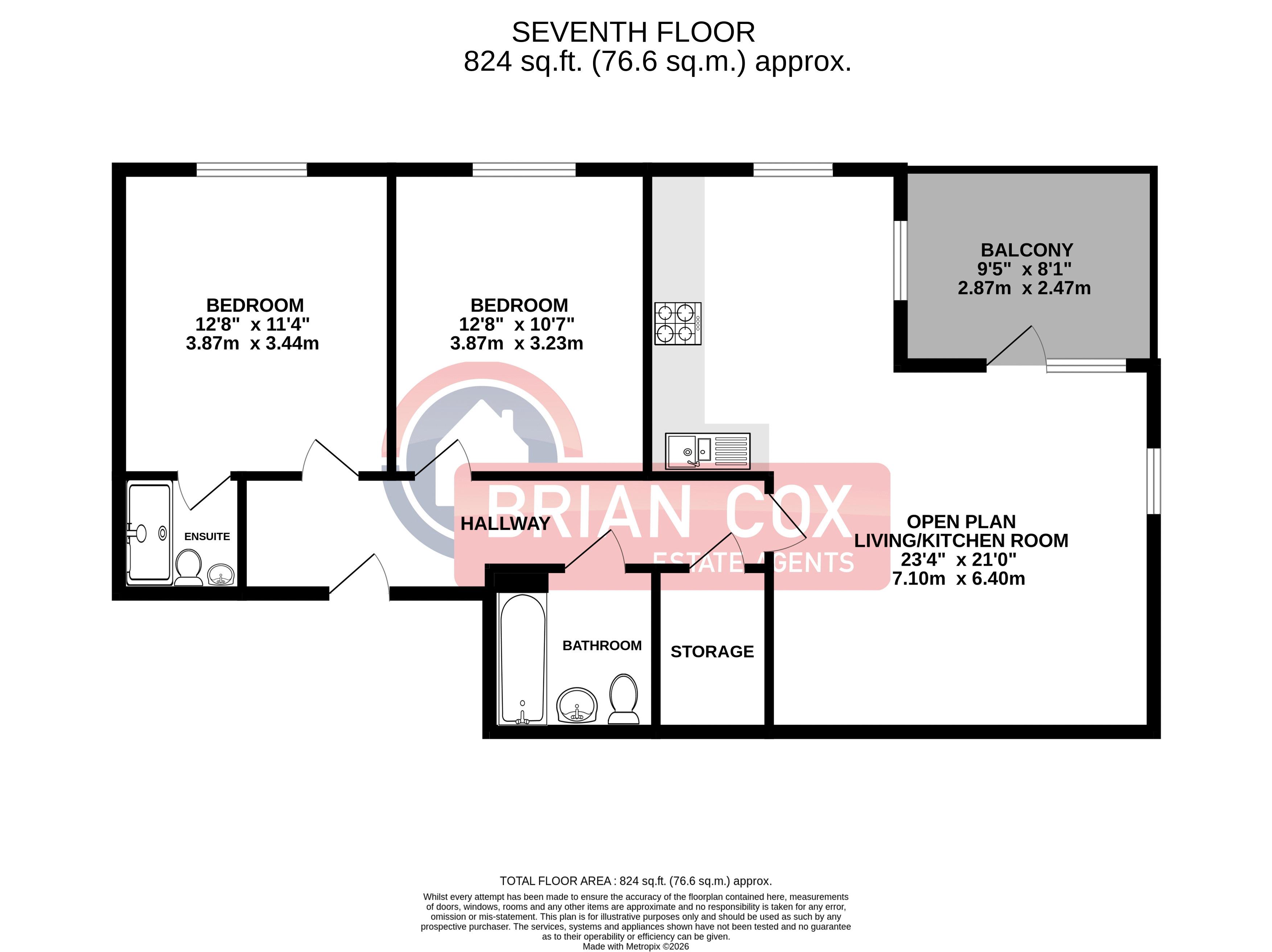 Flat 29, Chesterton House, Gayton Road, Harrow floorplan