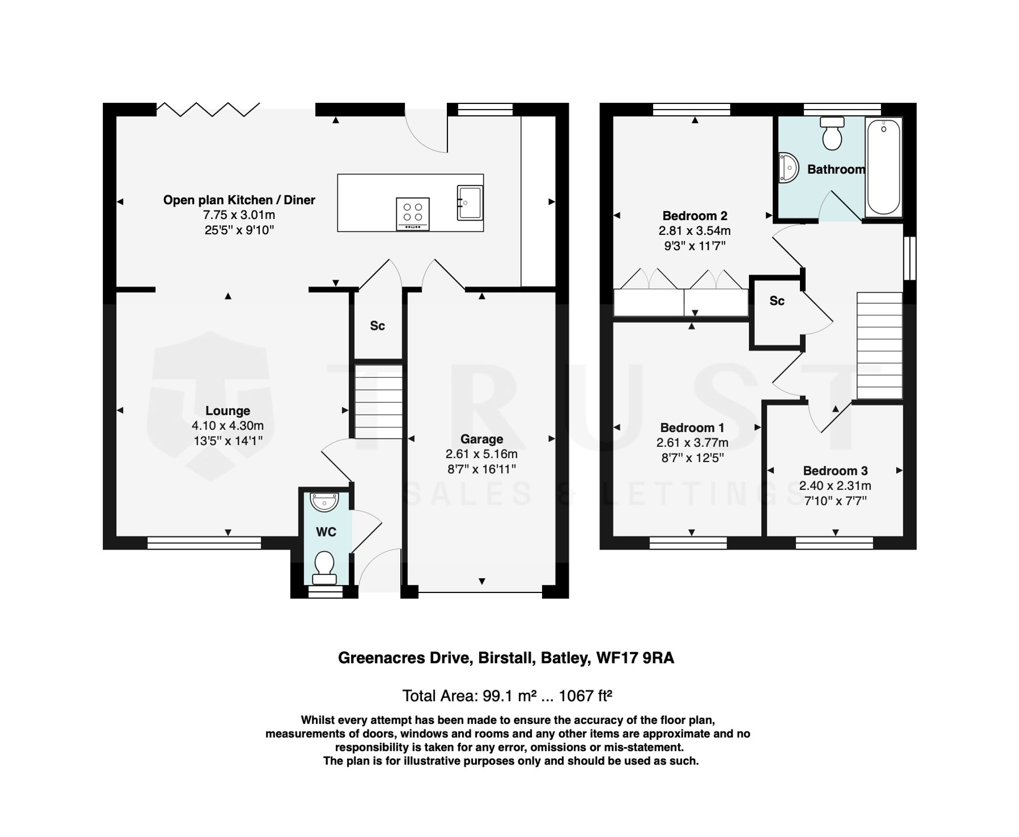 9 Greenacres Drive, Batley floorplan