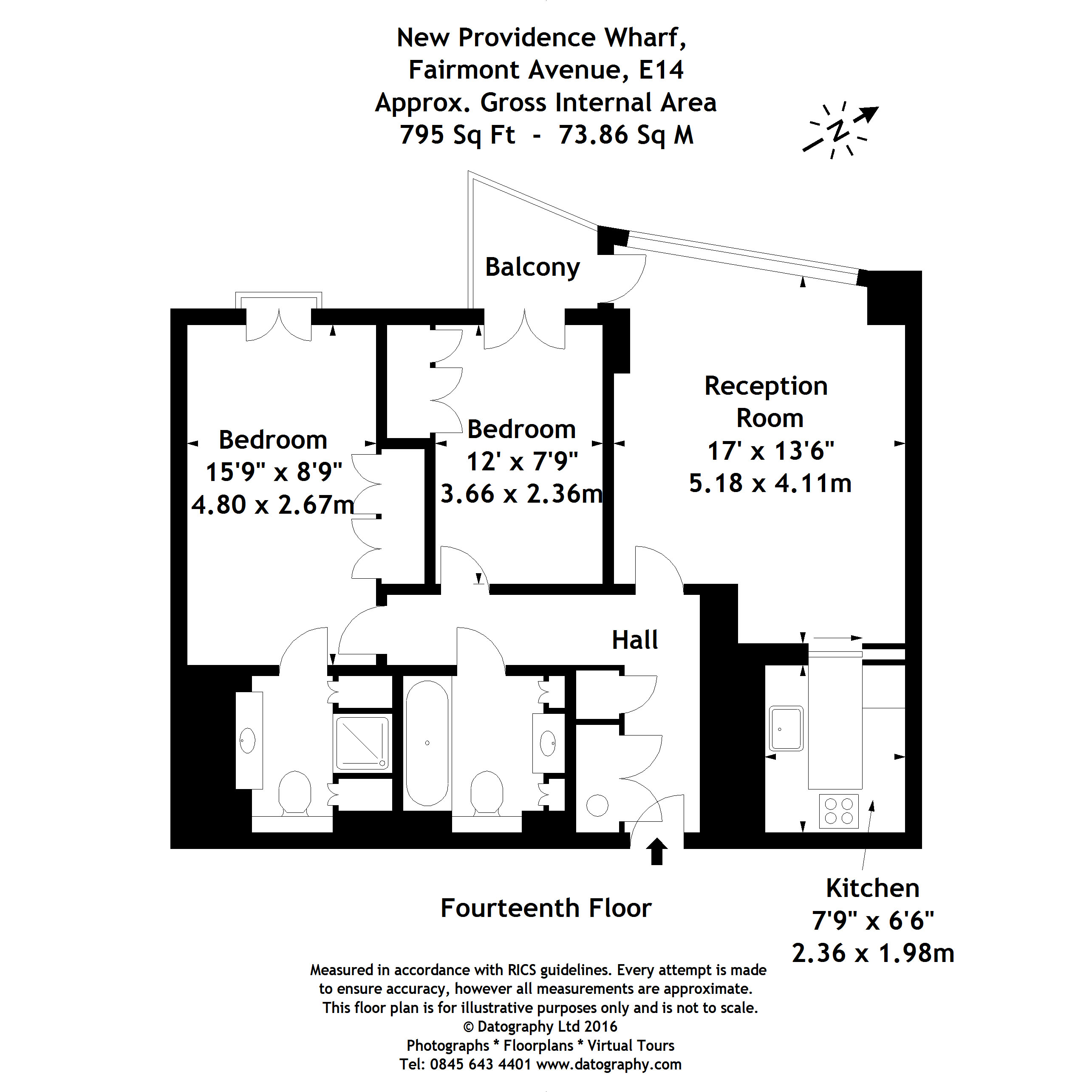 2 Bedrooms Flat to rent in New Providence Wharf, Fairmont Avenue, London E14