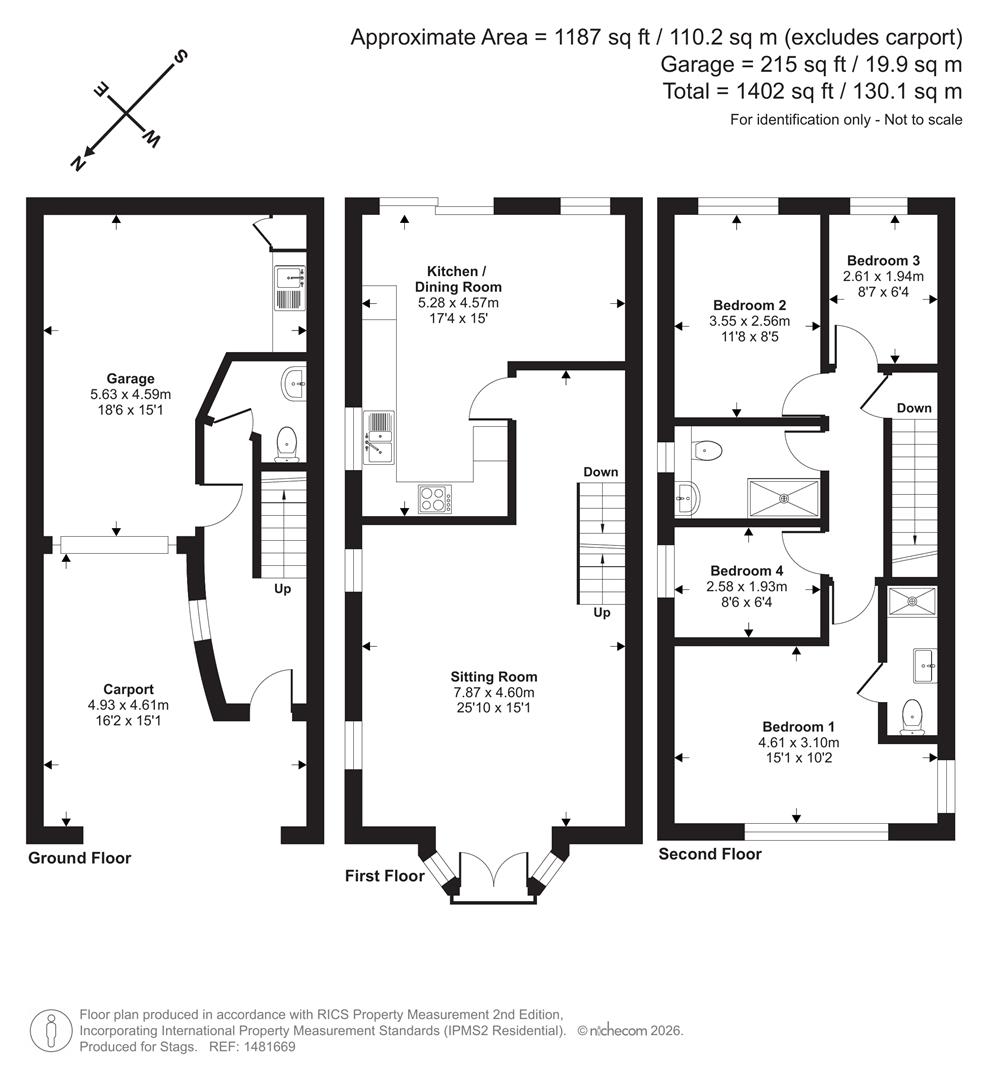 1 Whitegates, Woodlands, Combe Martin floorplan