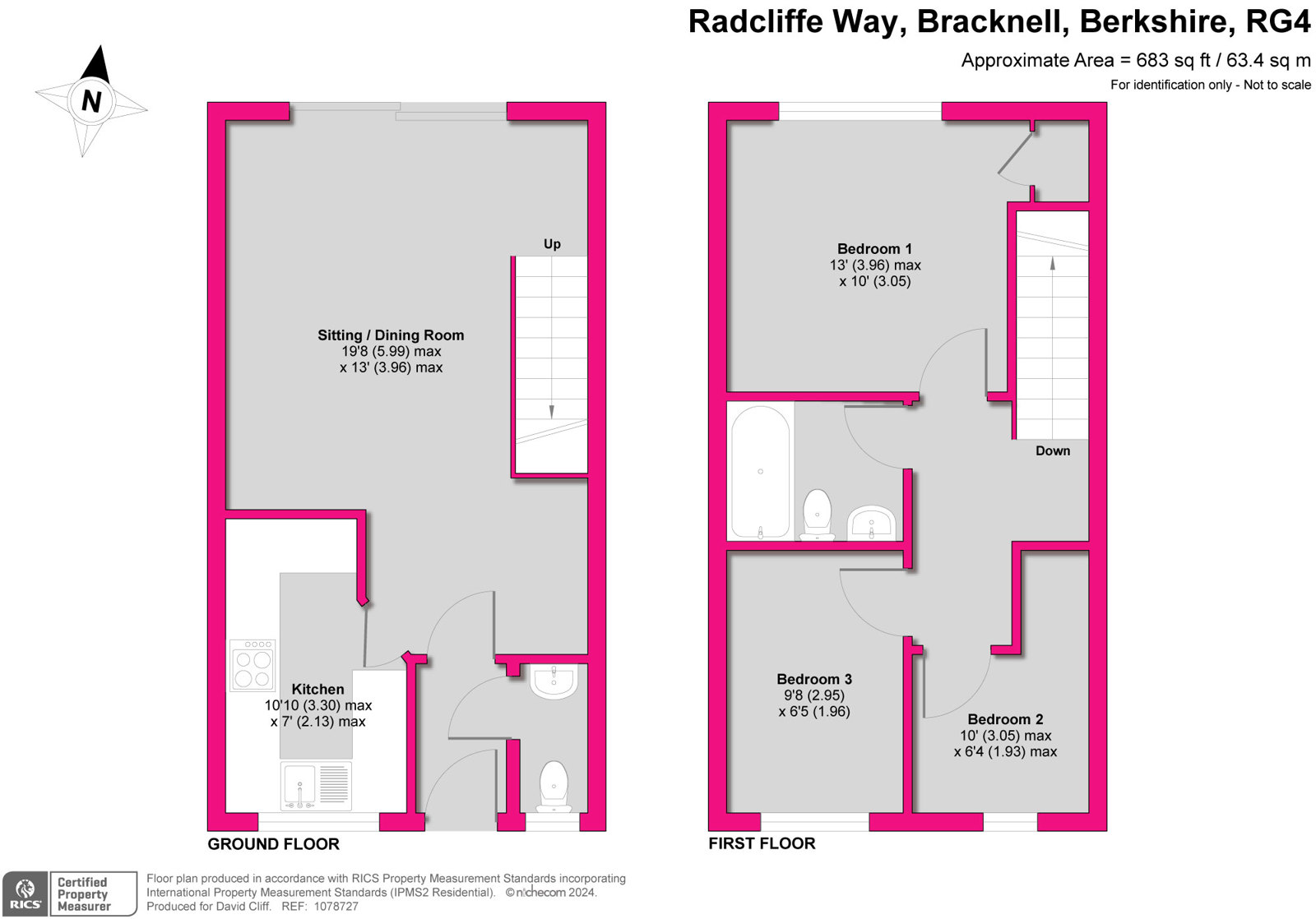 Radcliffe Way, Bracknell, Berkshire RG42, 3 bedroom terraced house for