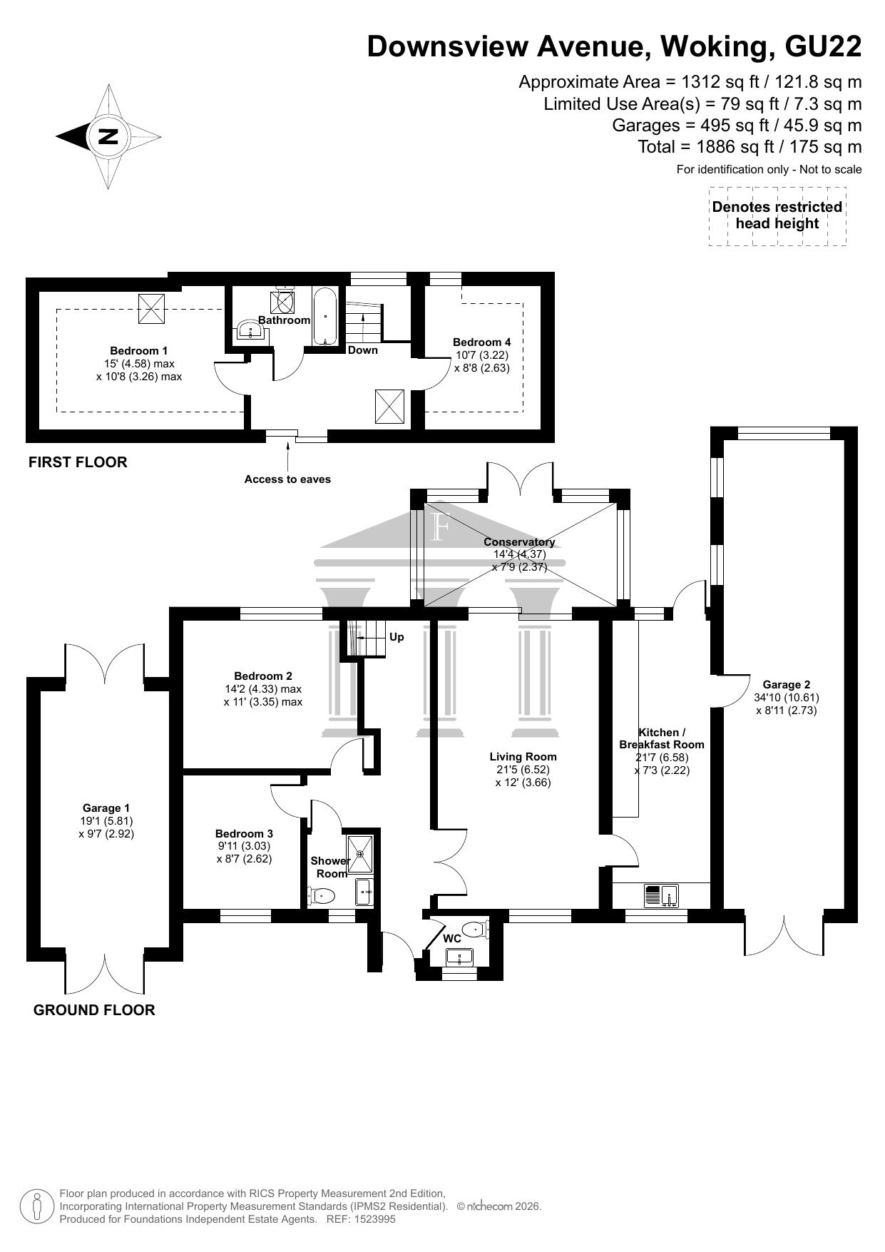 11 Downsview Avenue, Old Woking, Woking floorplan