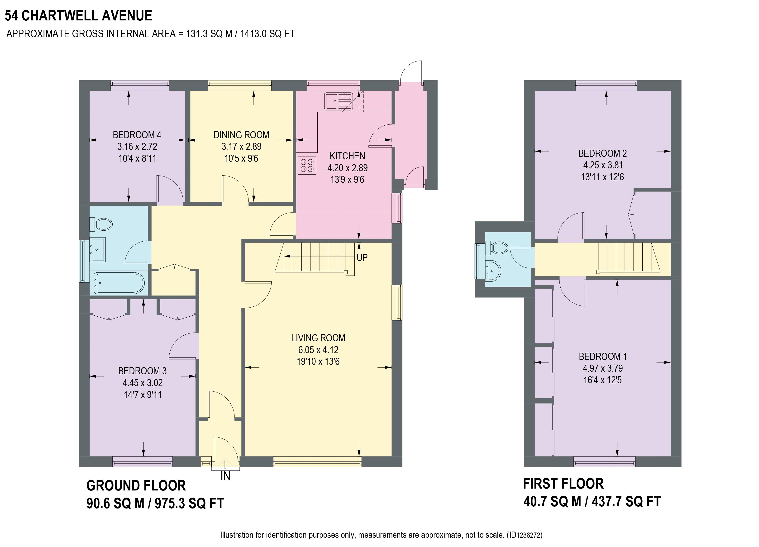 54, Chartwell Avenue, Chesterfield floorplan