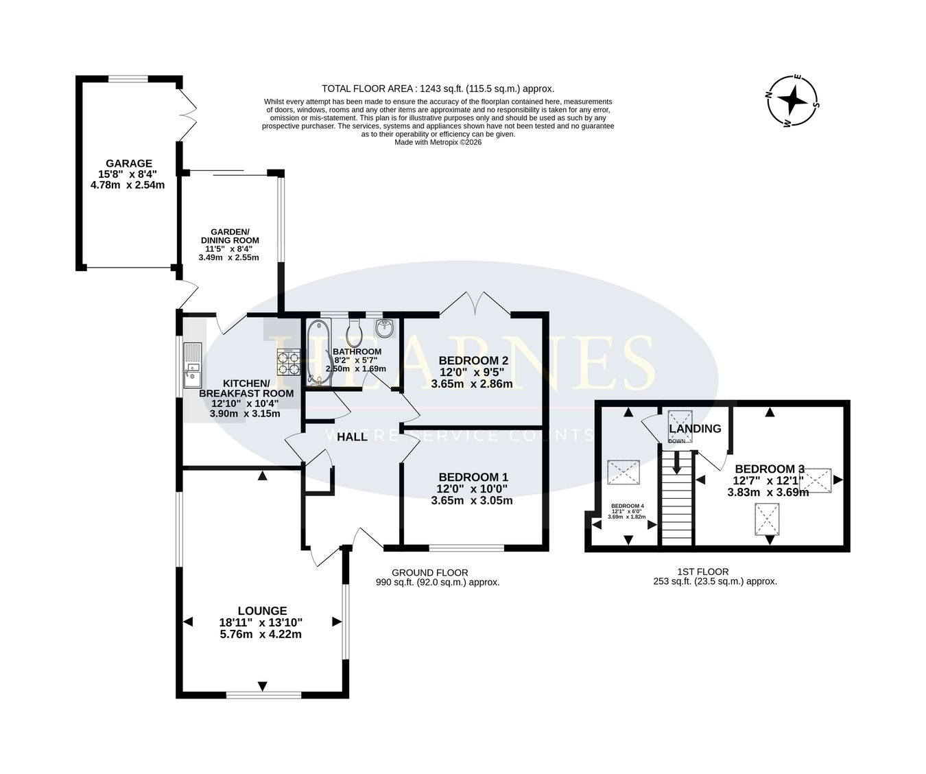 88, Ameysford Road, Ferndown floorplan