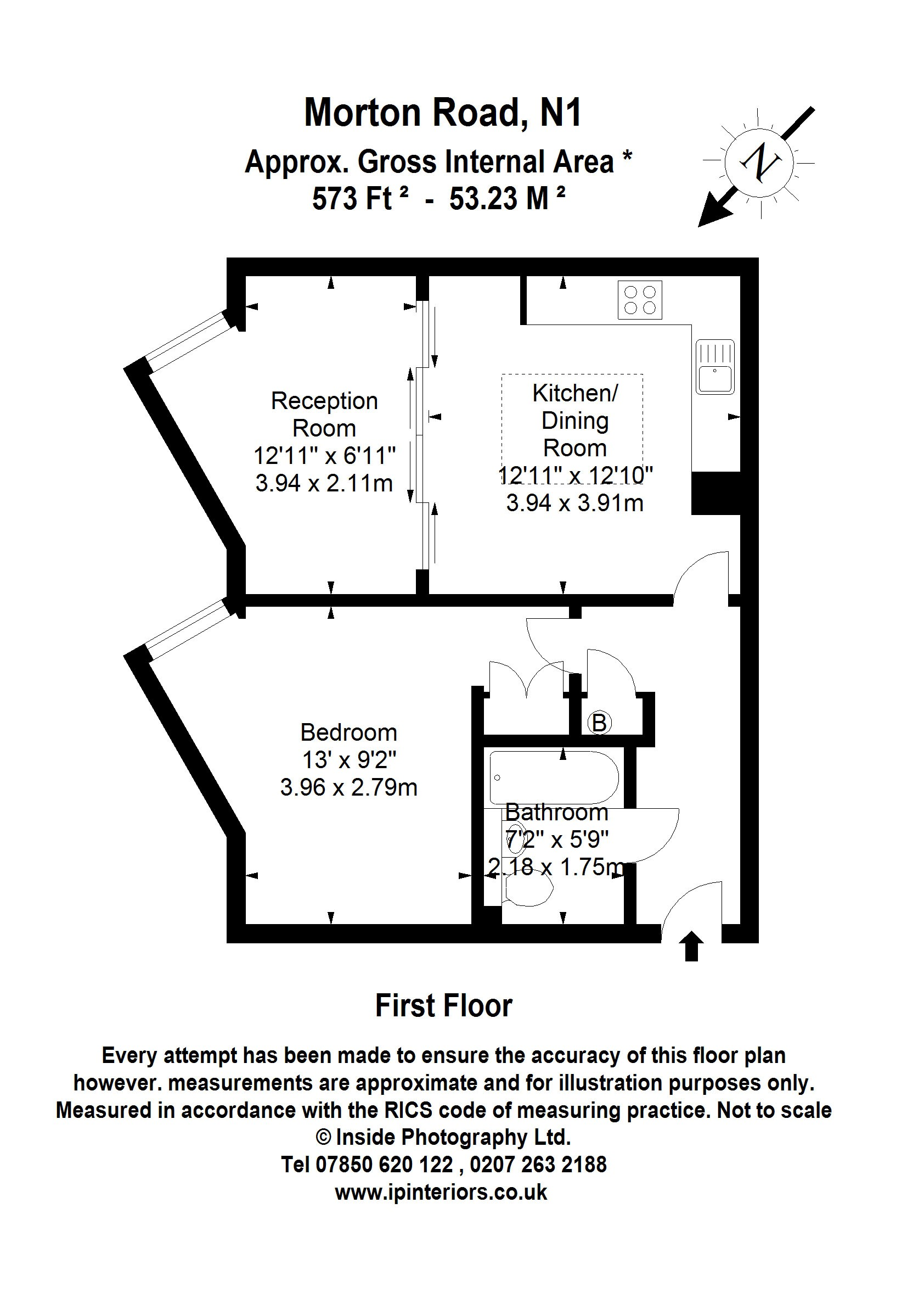 Flat 6, 39, Morton Road, London floorplan