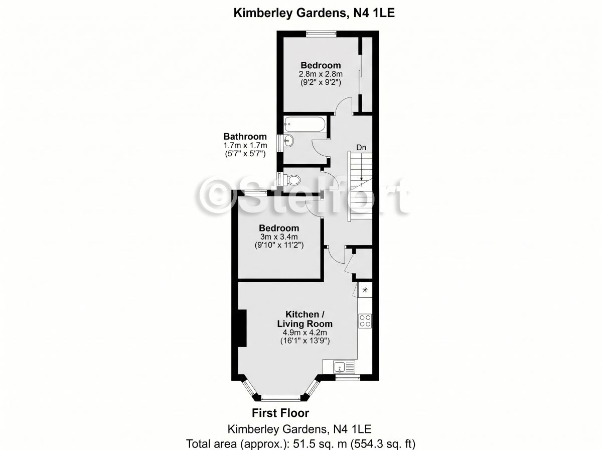 FFF, 74 Kimberley Gardens, London floorplan