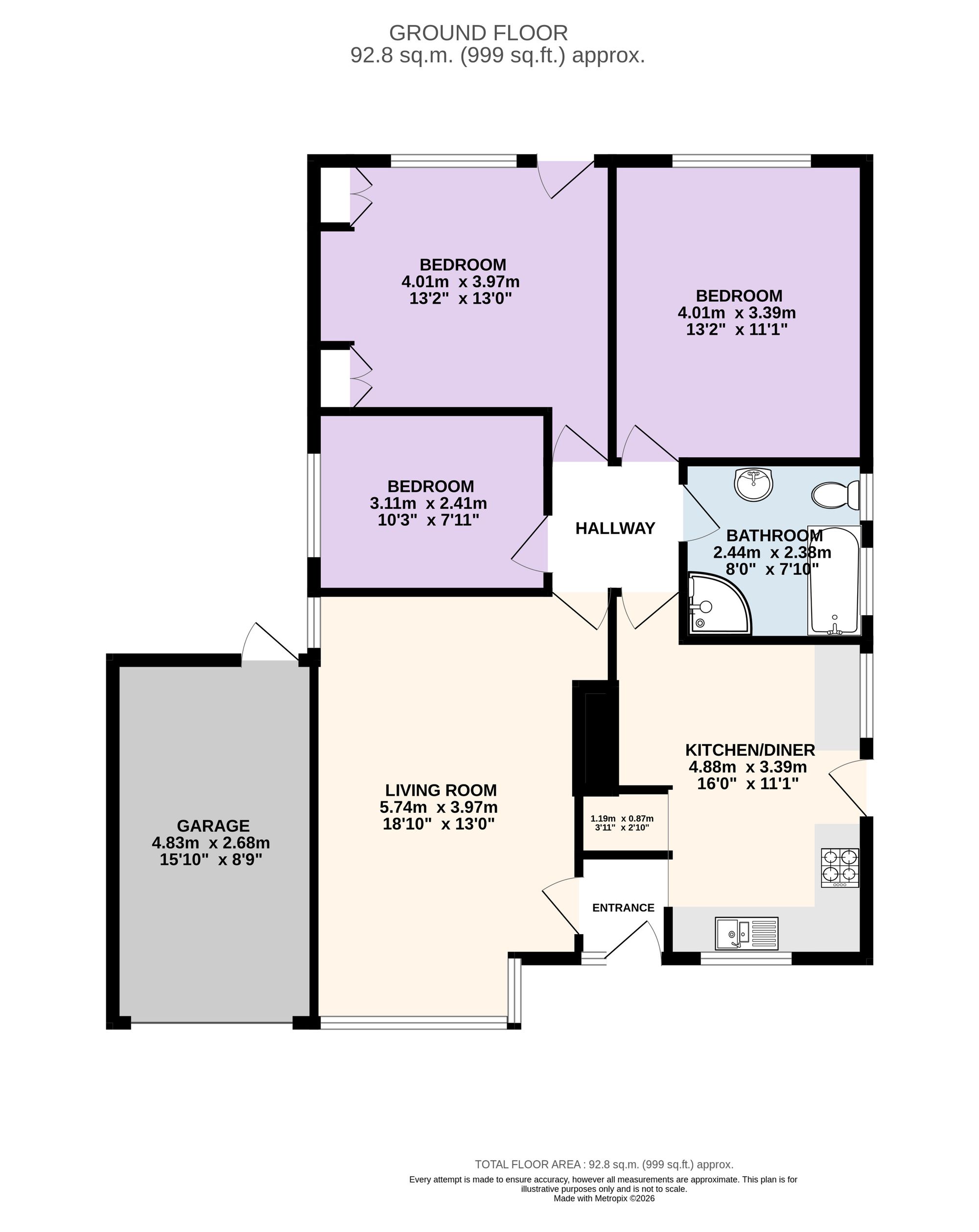 36 Churchgate, Preston floorplan