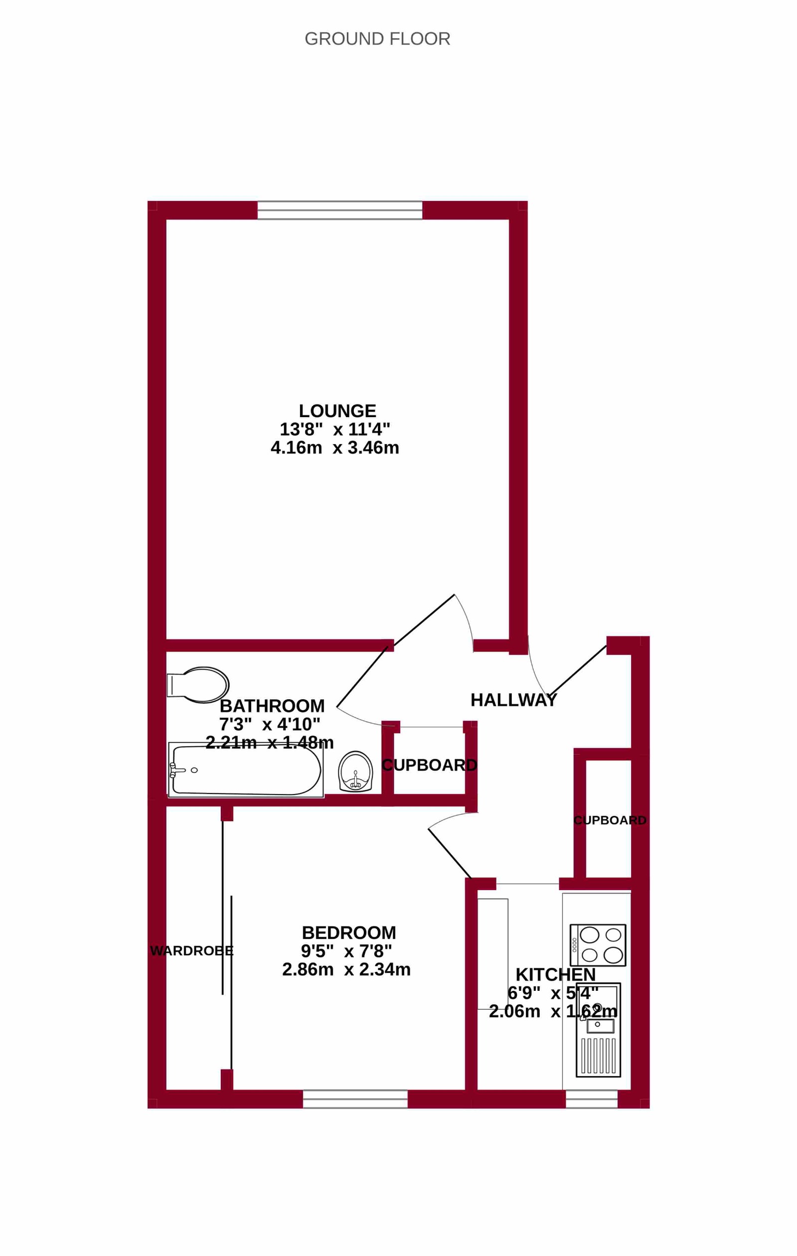 F, 22, Gardner Street, Dundee floorplan