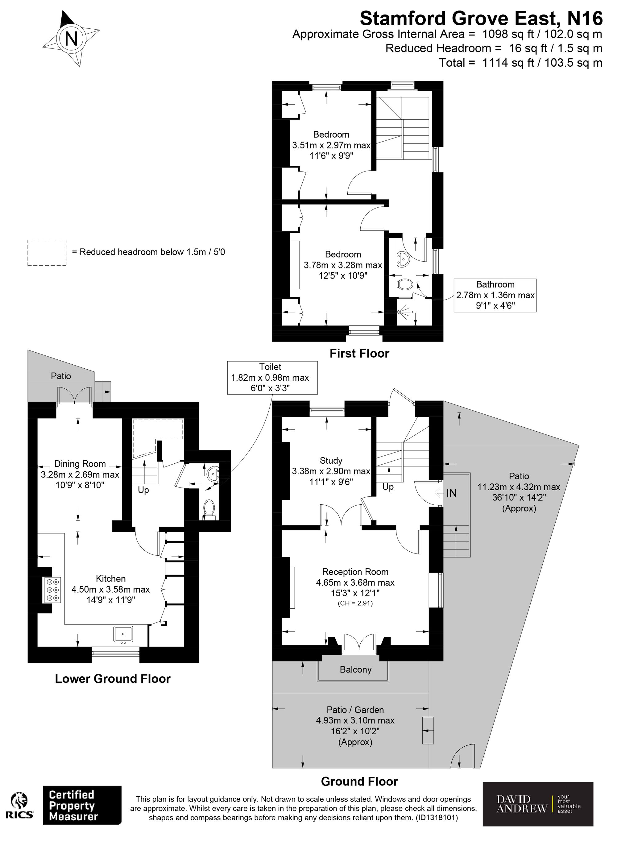 1 Stamford Grove East, London floorplan