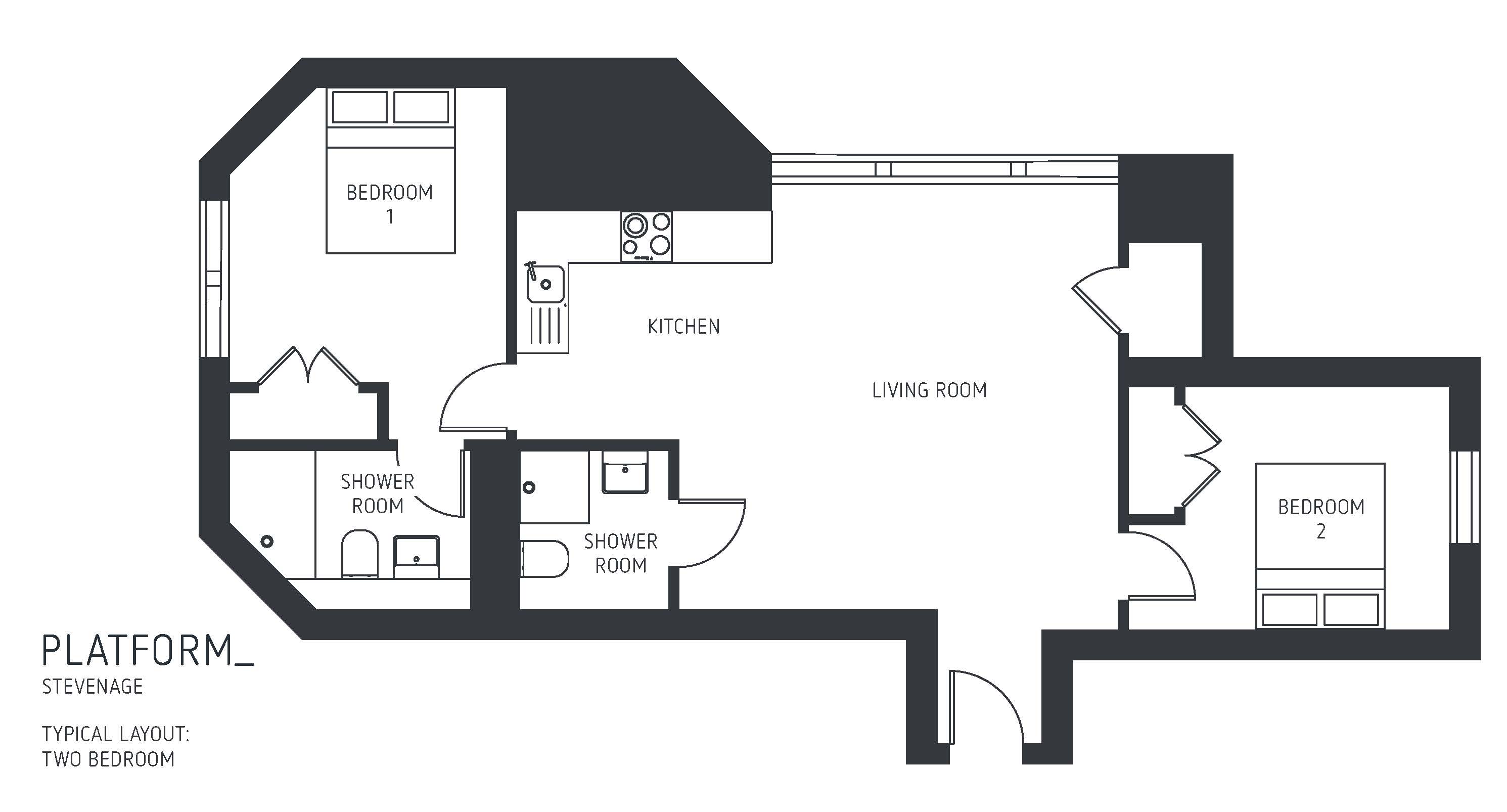 2 Bedrooms Flat to rent in Gates Way, Stevenage SG1
