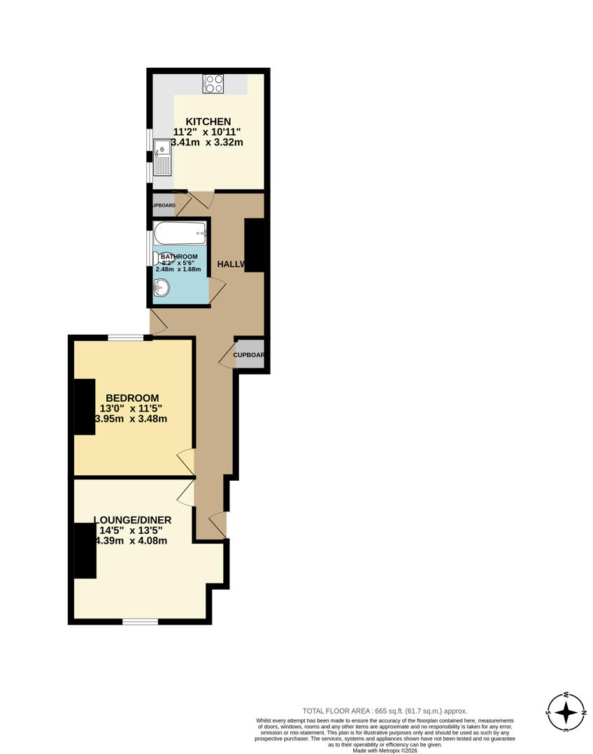 GFF 43, Clarence Place, Plymouth floorplan