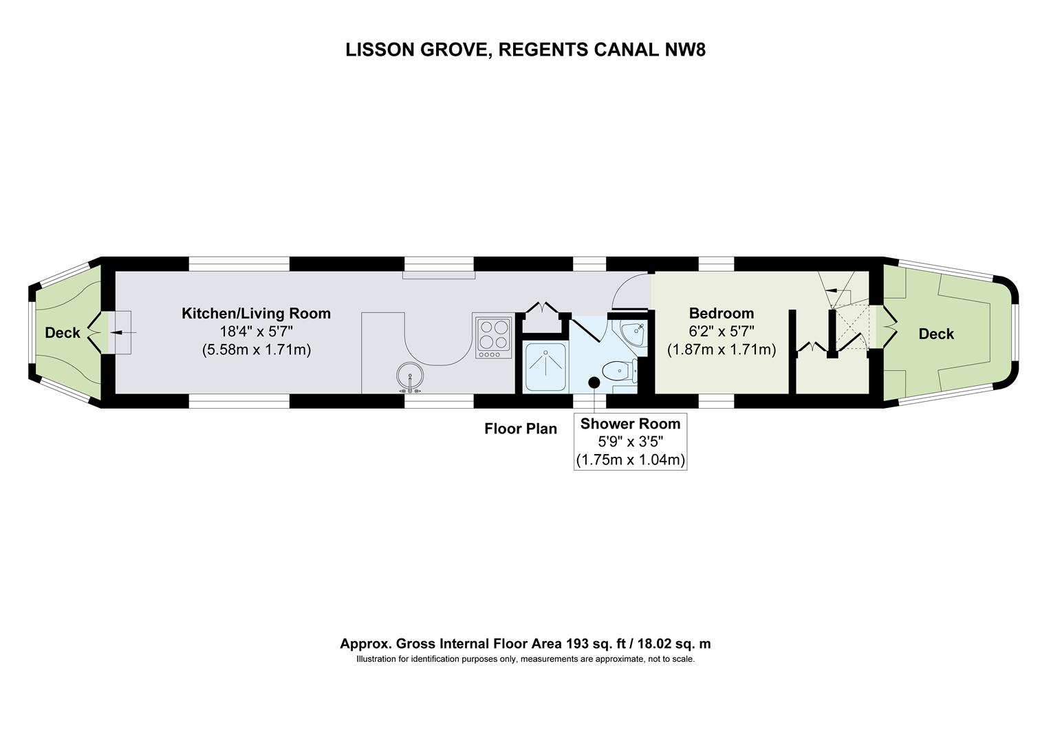 Quetzal, Lisson Grove Mooring, Regents Canal Towpath, London floorplan