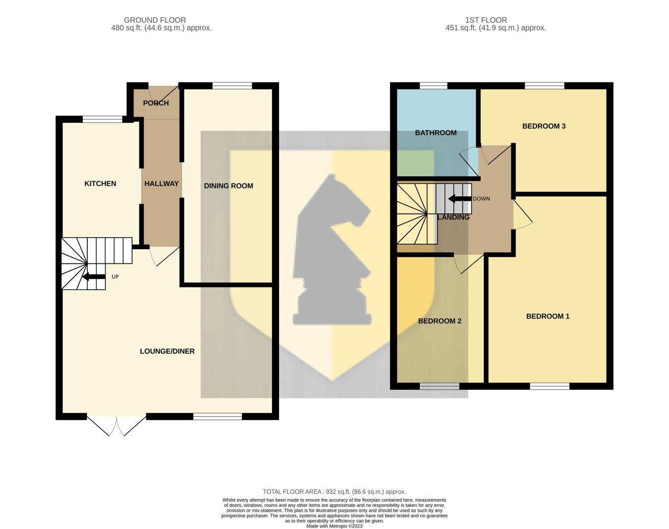 43, Lowlands Close, Northampton floorplan