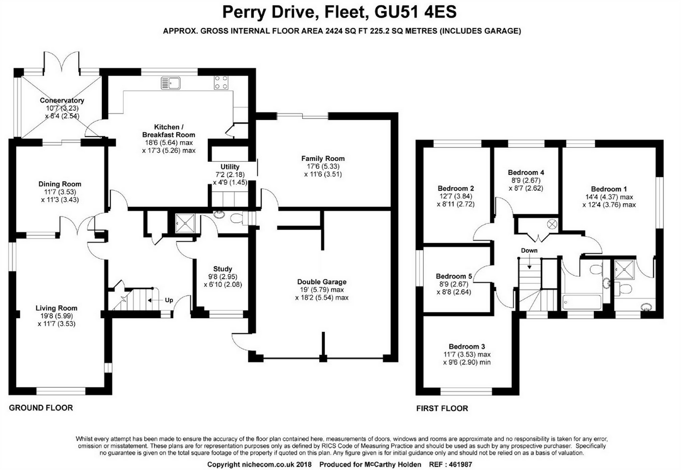 5 Bedrooms Detached house for sale in Perry Drive, Fleet GU51