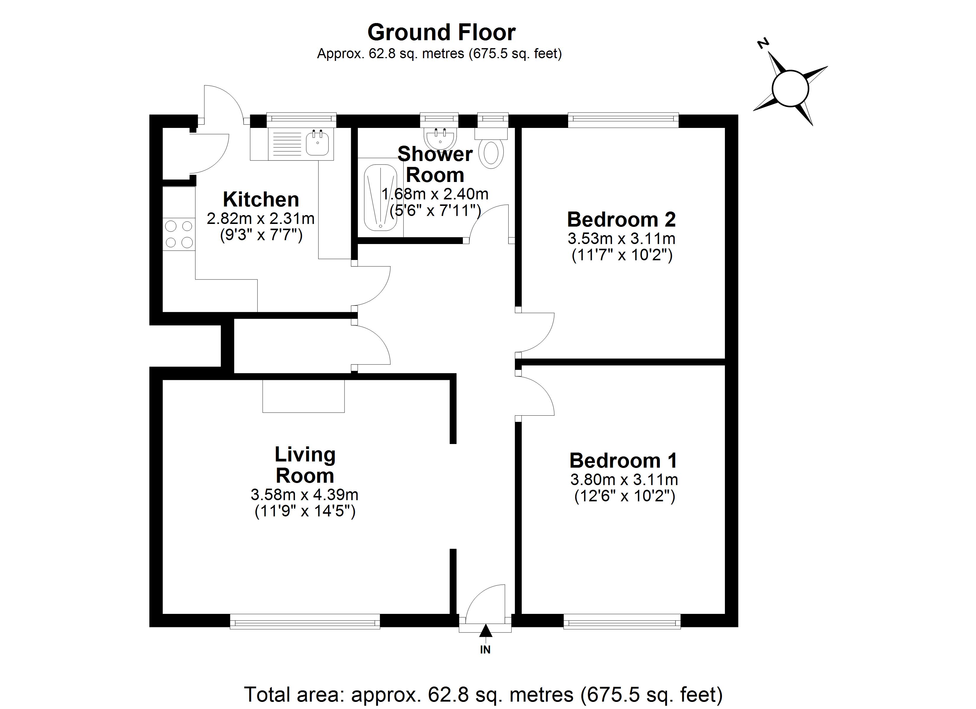 Flat 6 Biddenham Court, First Avenue, Watford floorplan
