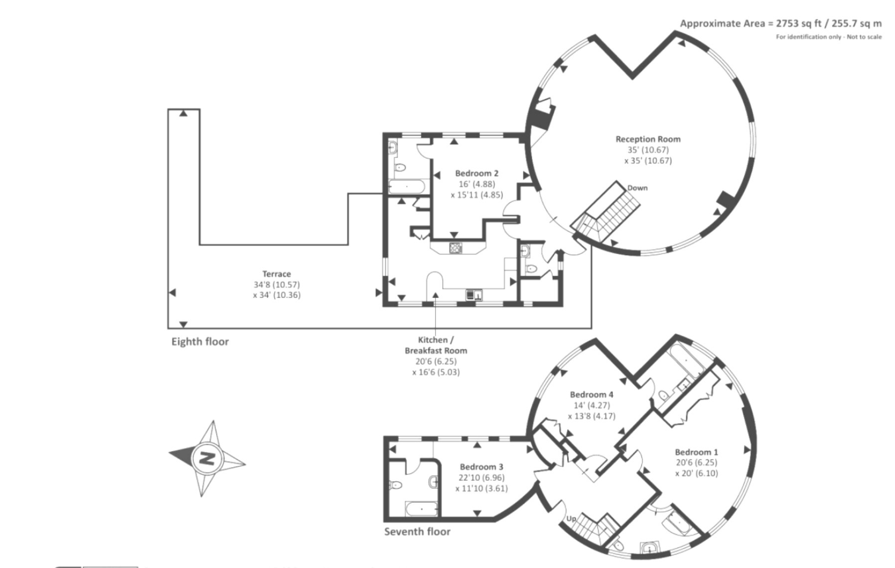 Penthouse Flat 23, Athena Court, St Johns Wood floorplan