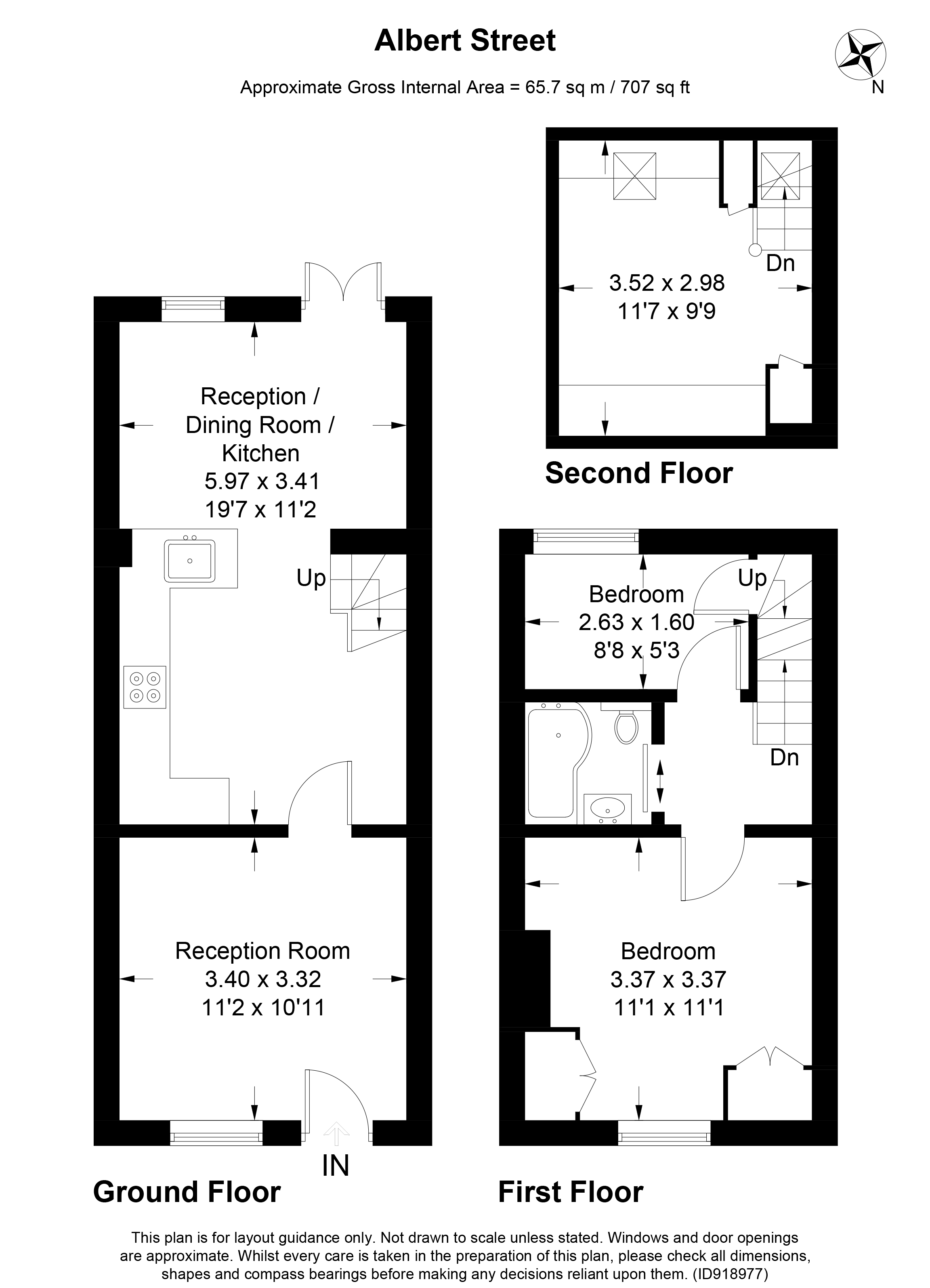 Albert Street, St. Albans, Hertfordshire AL1, 2 bedroom terraced house