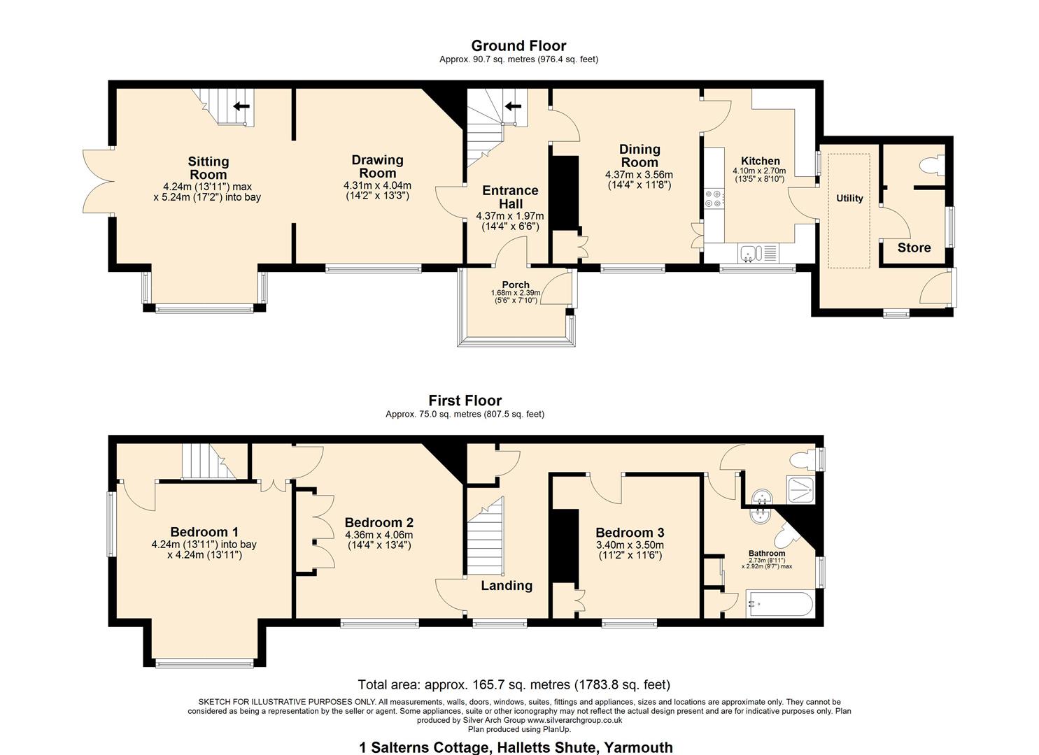 1 Salterns Cottage, Hallets Shute, Yarmouth floorplan
