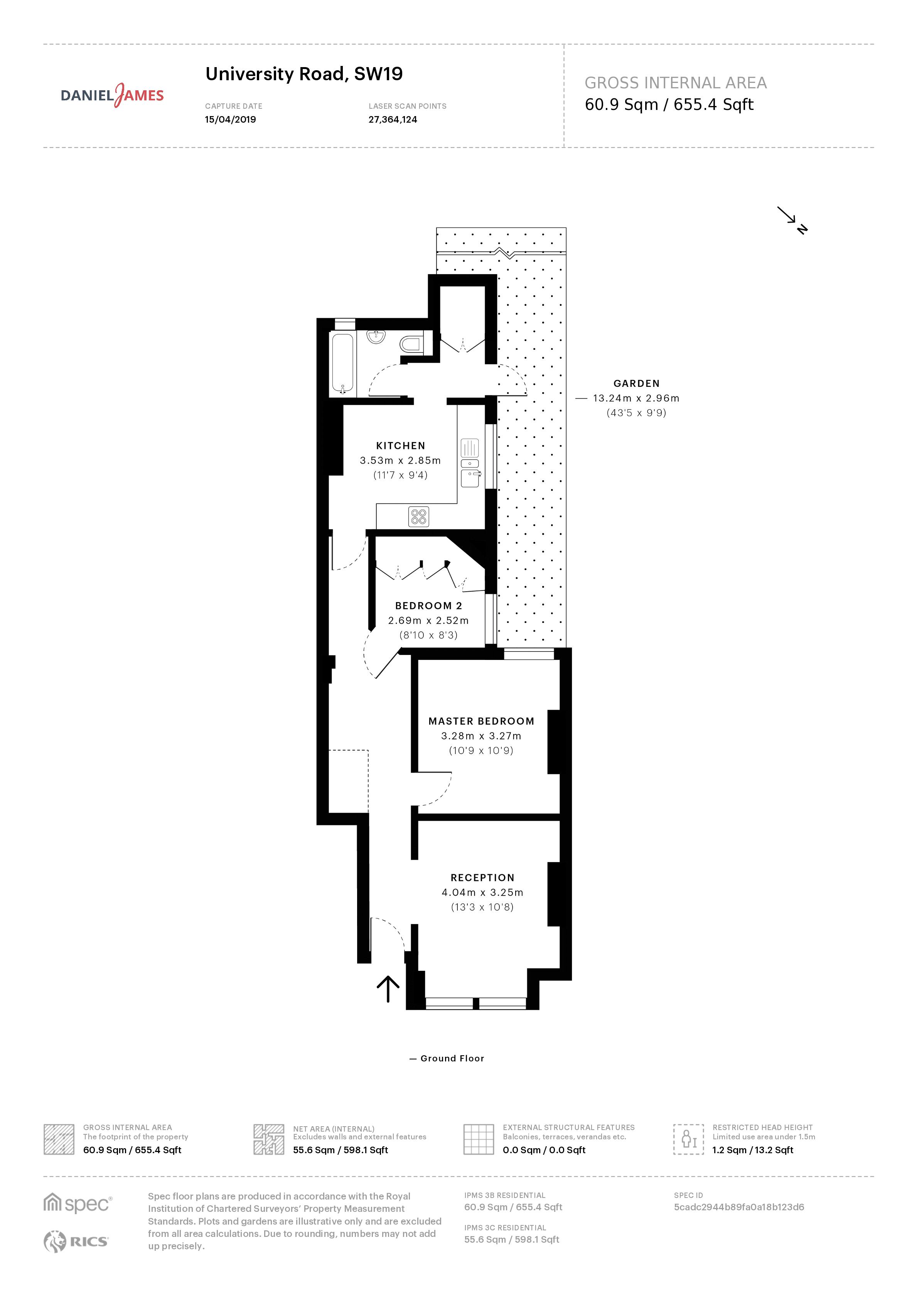 2 Bedrooms Flat to rent in University Road, Colliers Wood, London SW19