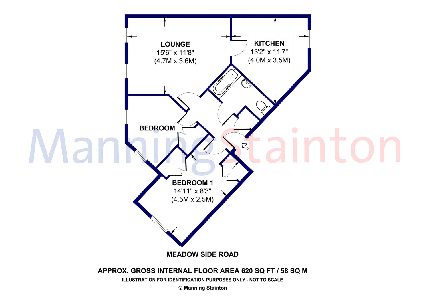 2 Bedrooms Flat to rent in Meadow Side Road, East Ardsley, Wakefield WF3