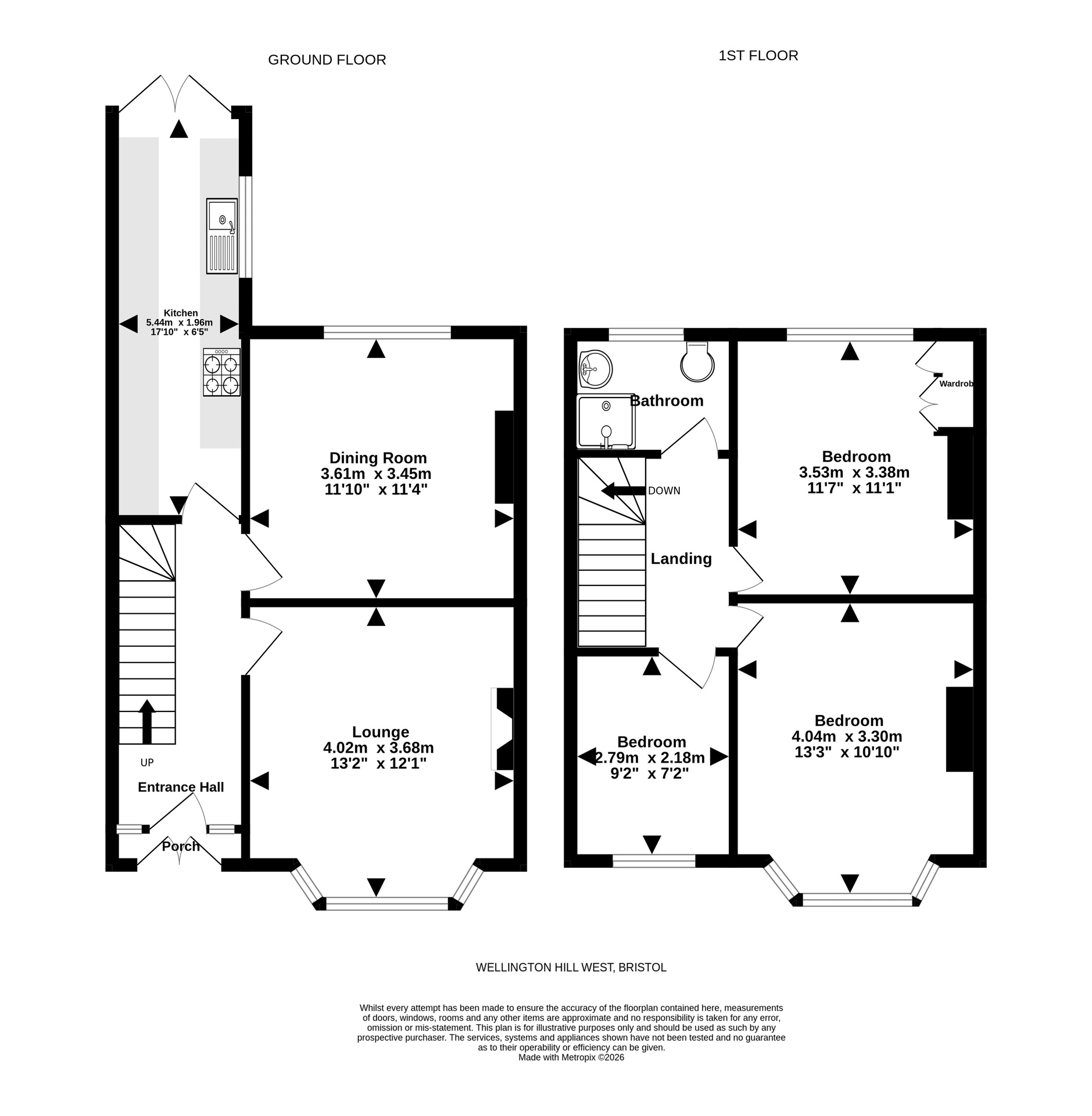 85 Wellington Hill West, Bristol floorplan