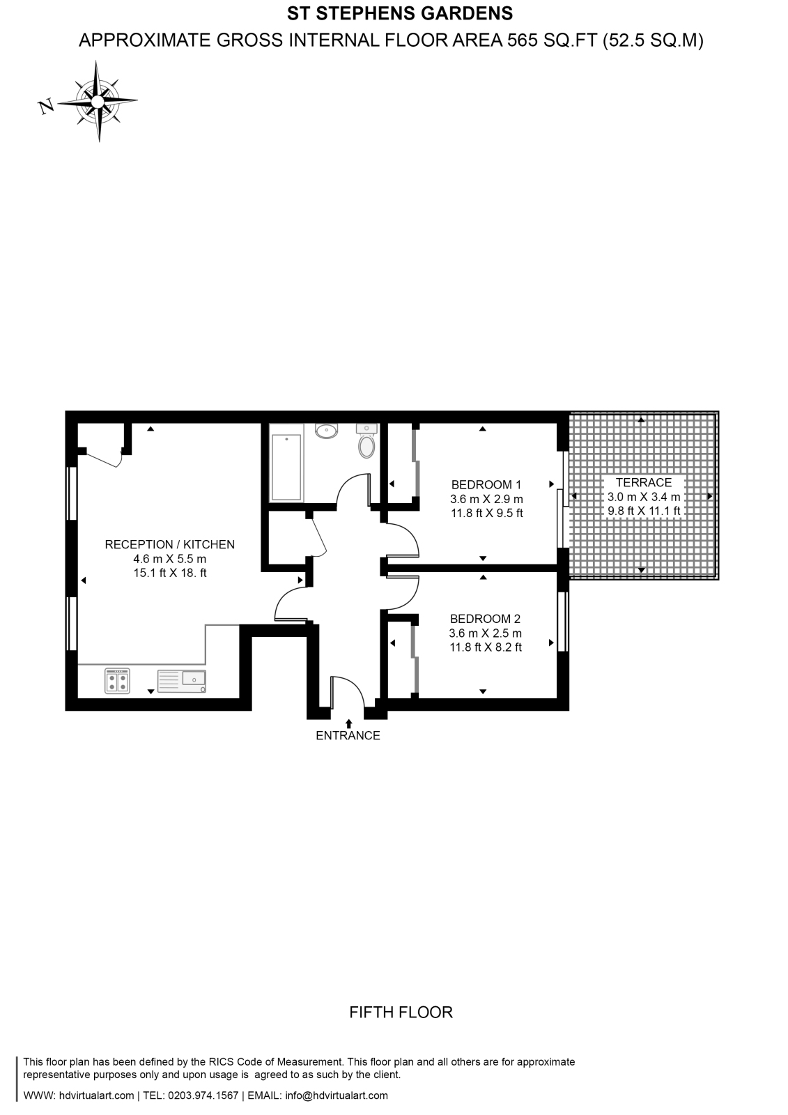 Flat 16, 31-33, St. Stephens Gardens, Notting Hill floorplan