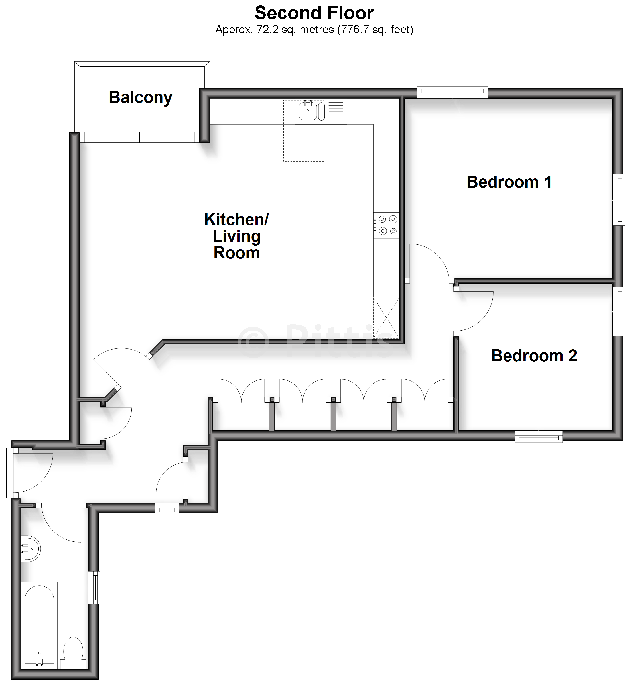 Priory Flats, Luccombe Road, Shanklin floorplan