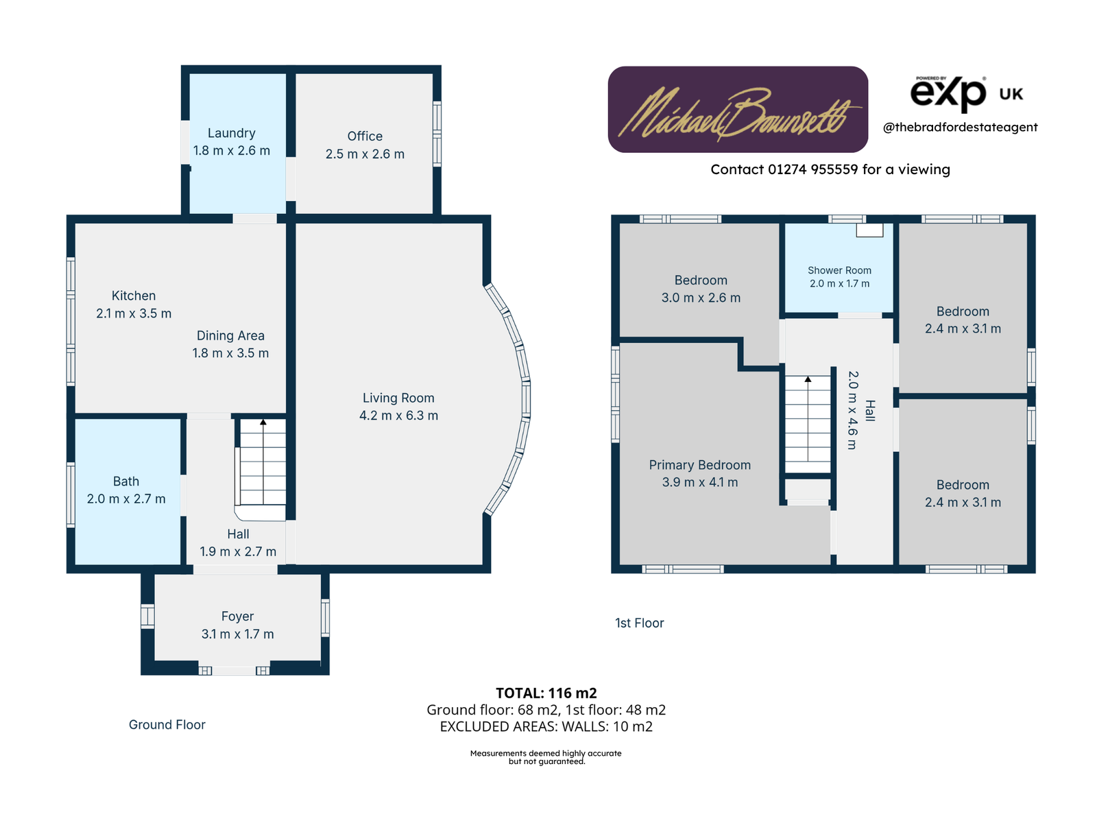1, Primrose Way, Halifax floorplan