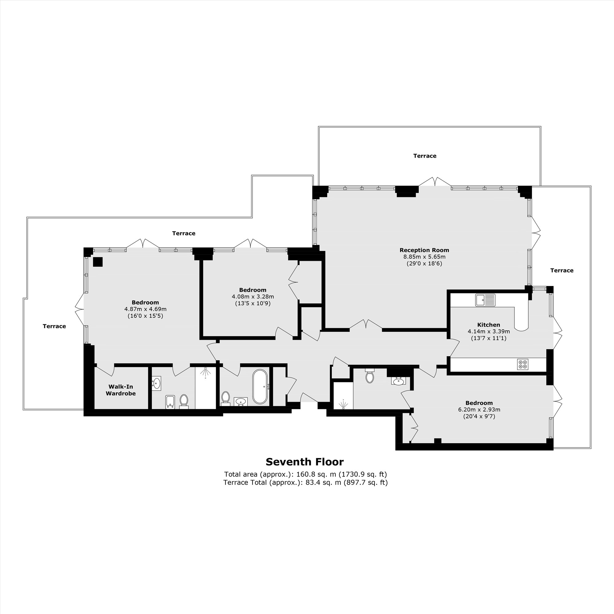 Flat 193, Warren House, Beckford Close, London floorplan