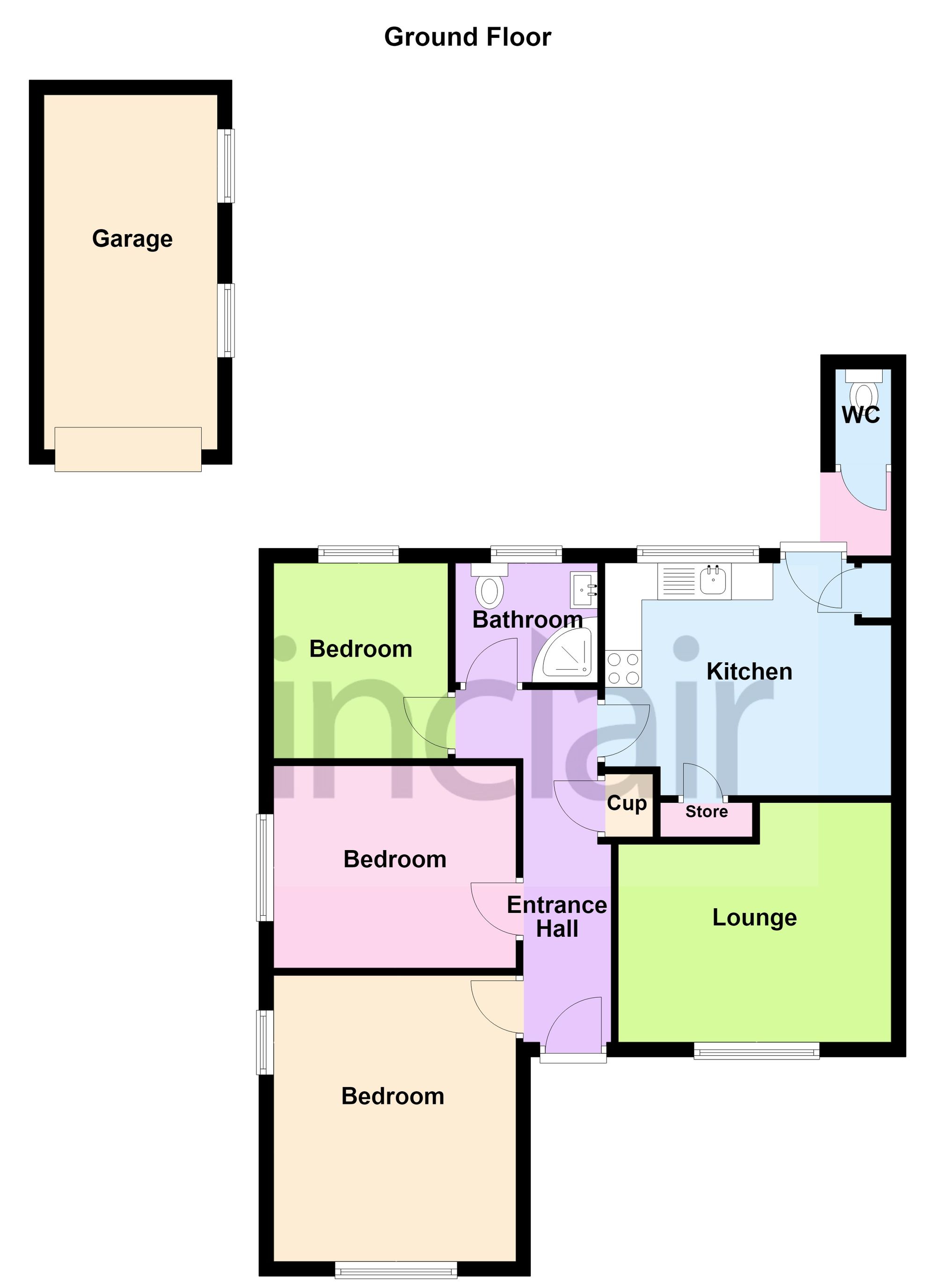 249 Hall Lane, Coalville floorplan
