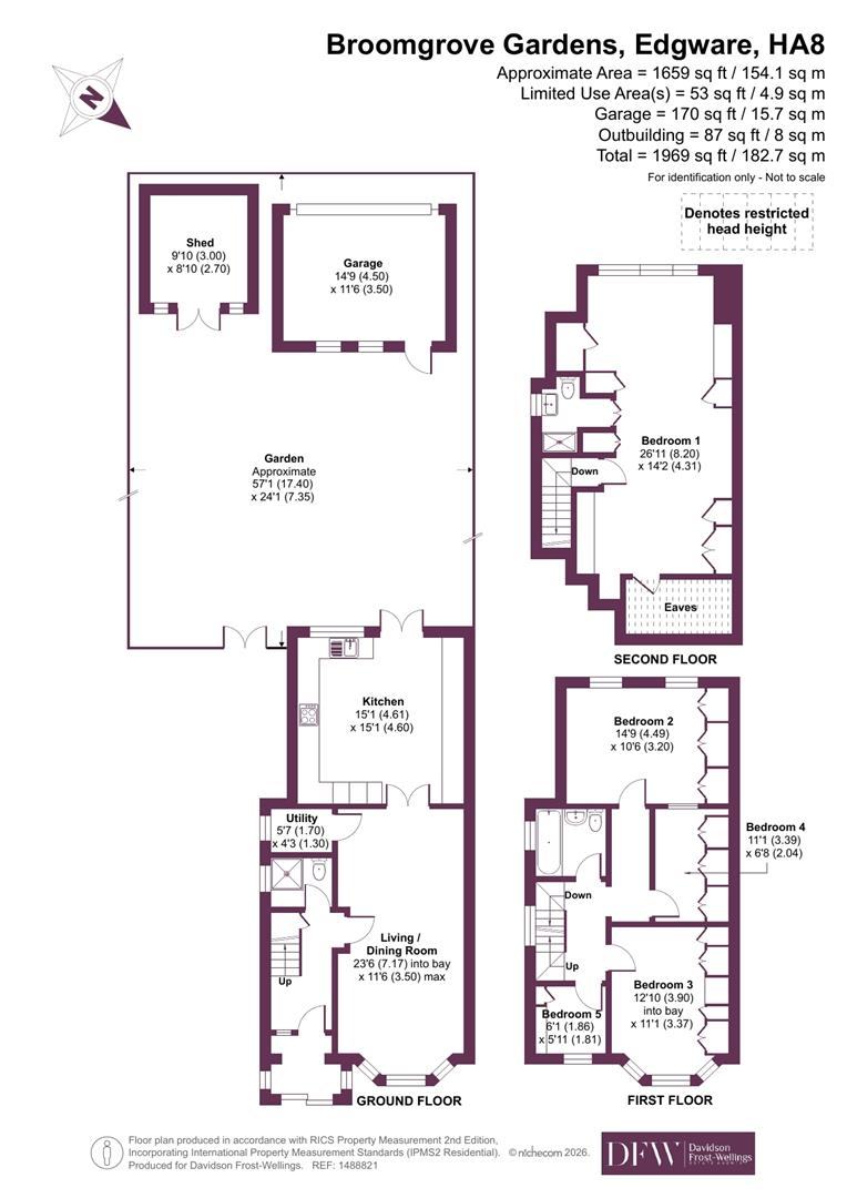 125, Broomgrove Gardens, Edgware floorplan