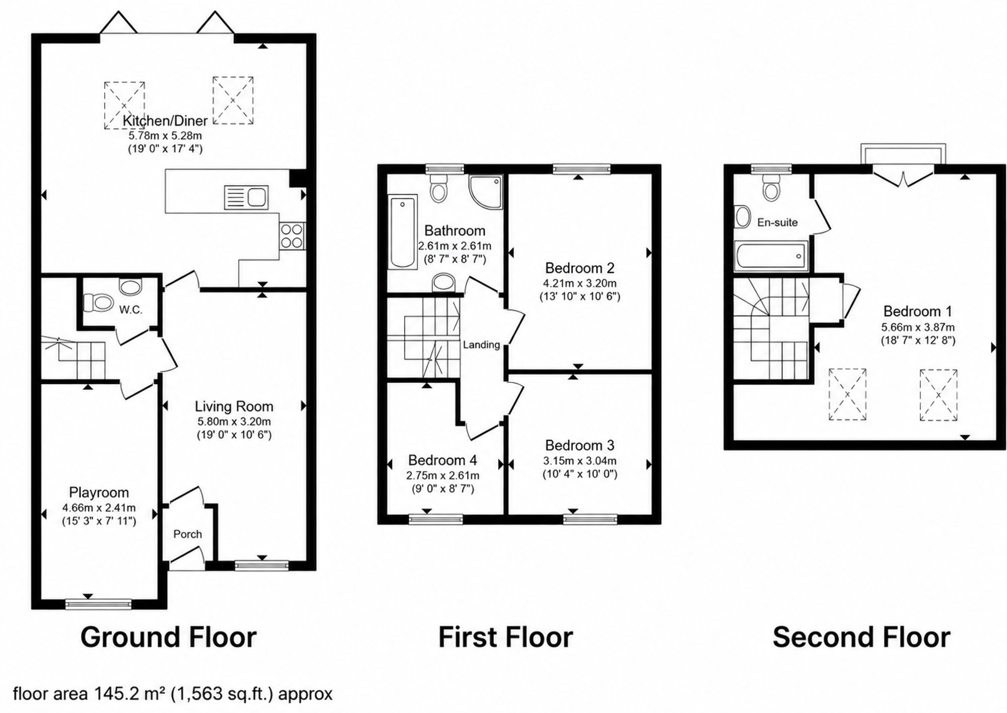 92 The Campions, Borehamwood floorplan