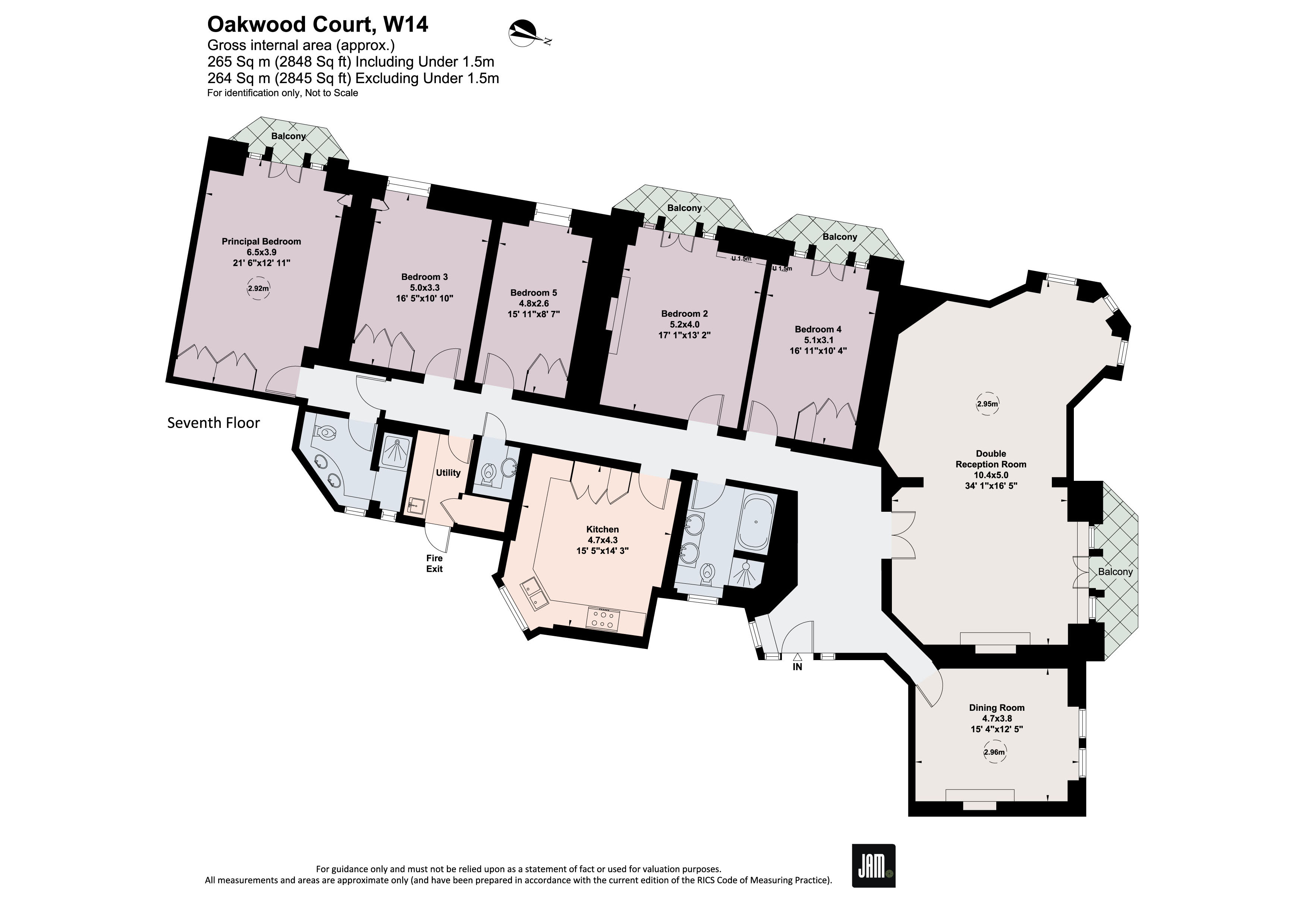 179, Oakwood Court, London floorplan