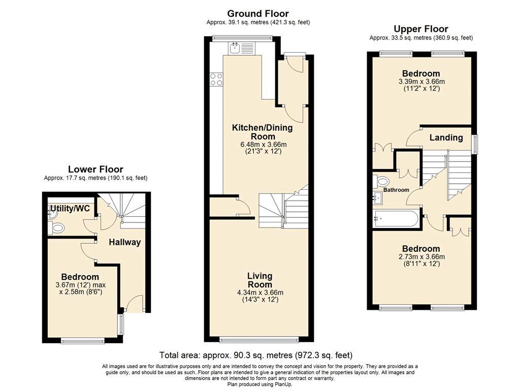 3 Bedrooms Terraced house for sale in Campsie Close, Basingstoke RG22