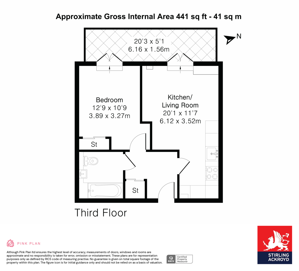 Flat 6, 9, Pemberton Place, London floorplan