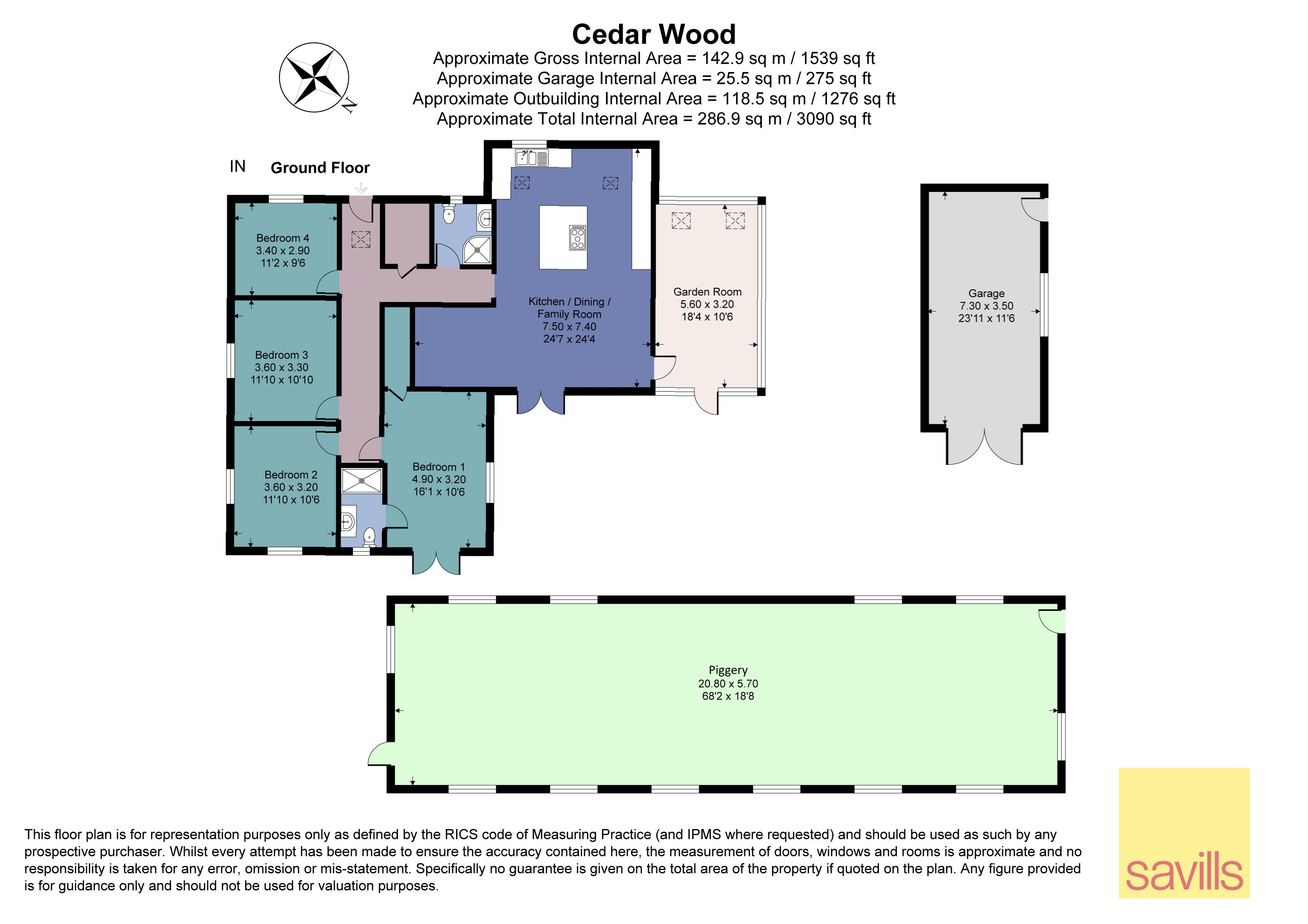 Cedarwood,, Raydon Road, Colchester floorplan