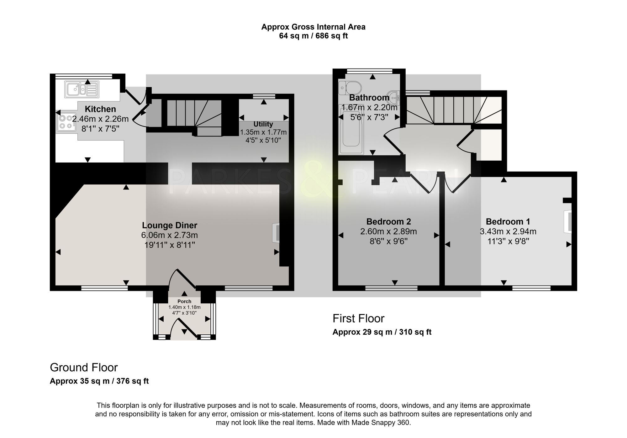 6 Thorn Terrace, Liskeard floorplan