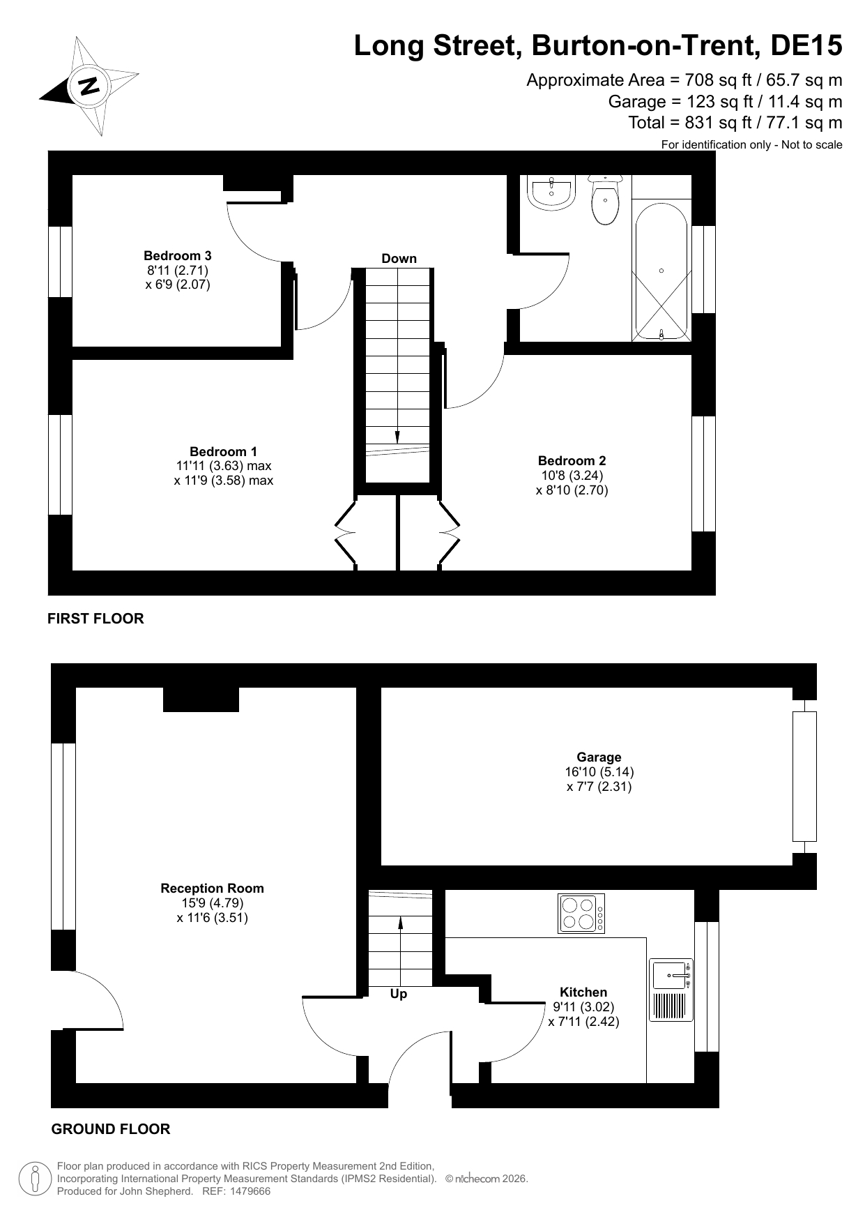100, Long Street, Staffordshire floorplan