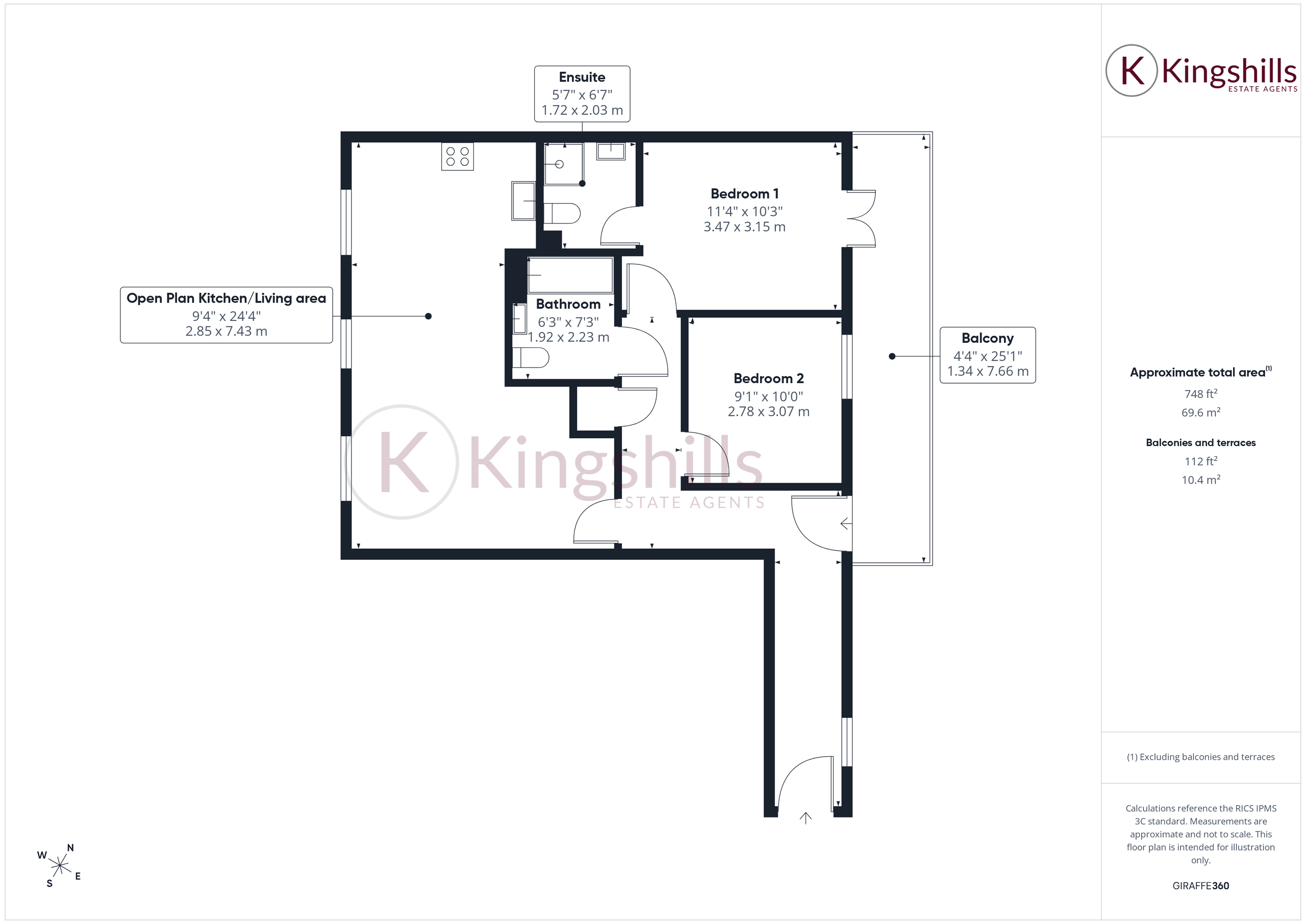 23 Wellesbourne House, High Wycombe floorplan