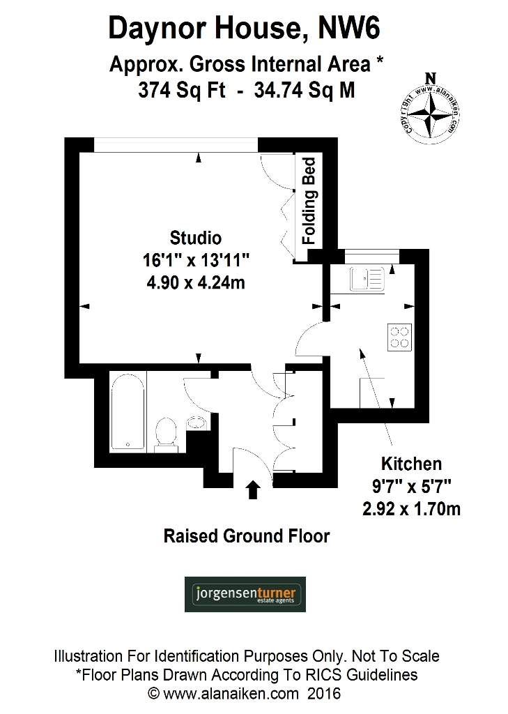 Flat 4 Daynor House, Quex Road, London floorplan