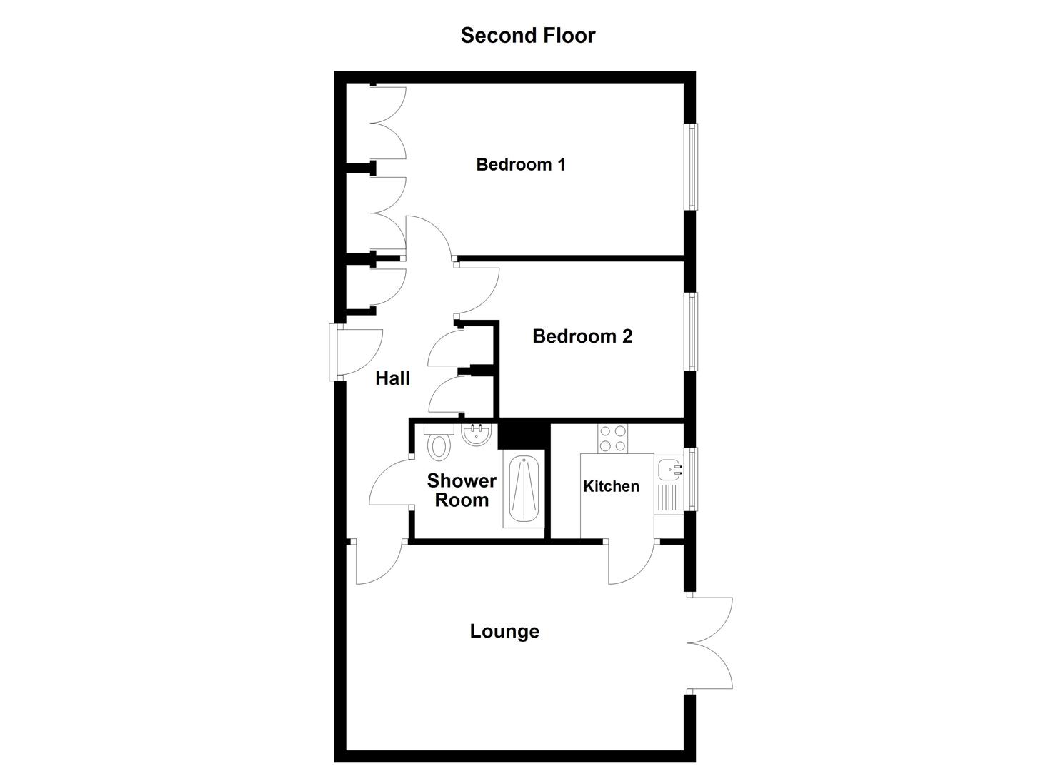 Flat 31 Pegasus Court, 58, Beach Road, Weston-Super-Mare floorplan